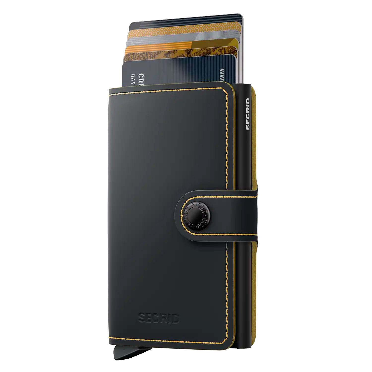 Secrid Wallets Miniwallet Matte 10 cm - Black-Ocher