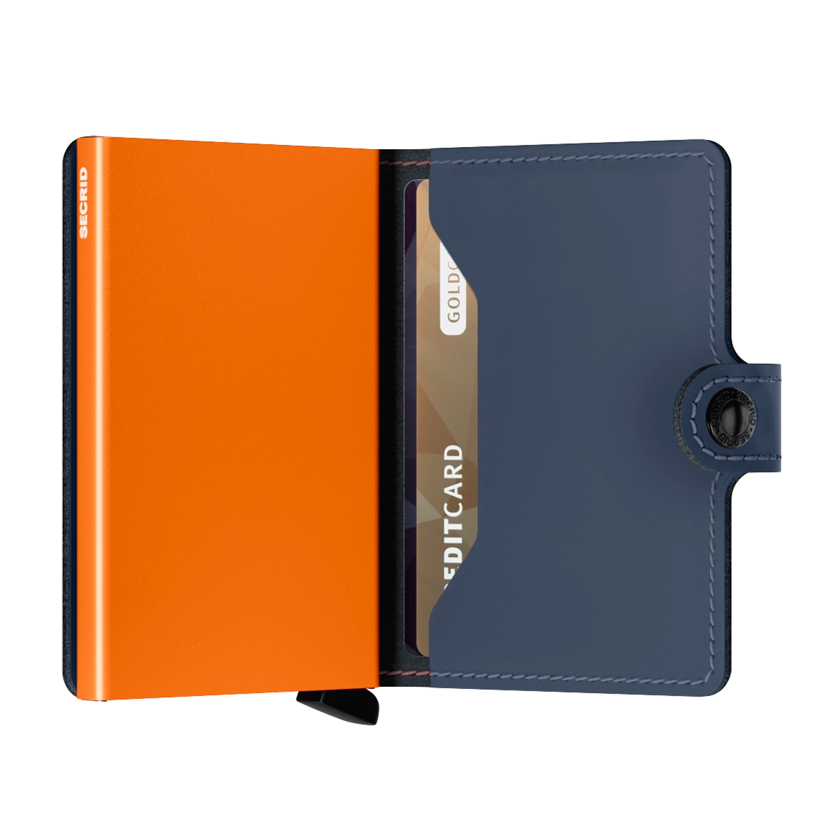 Secrid Wallets Miniwallet Matte 10 cm - nightblue-orange