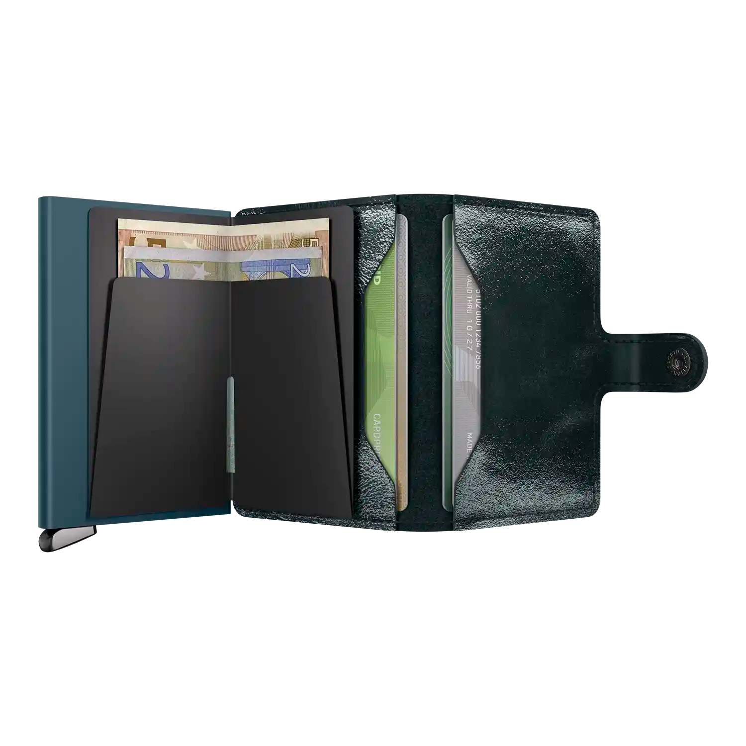 Secrid Miniwallet Naplak Premium Wallet Bottle Green 10 cm für Karten und Bargeld