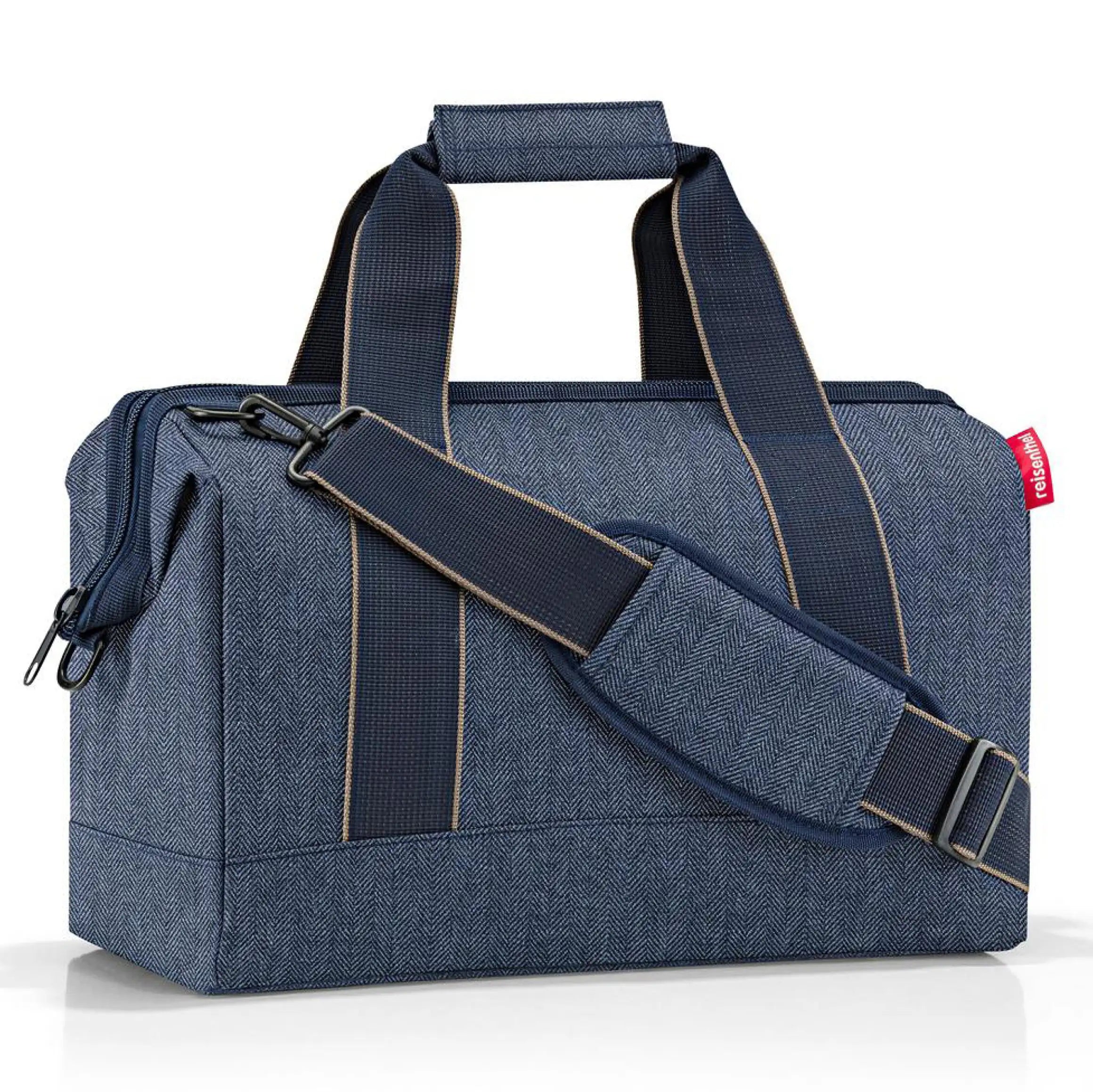 Reisenthel Travelling Allrounder M travel bag 40 cm - Herringbone Dark Blue