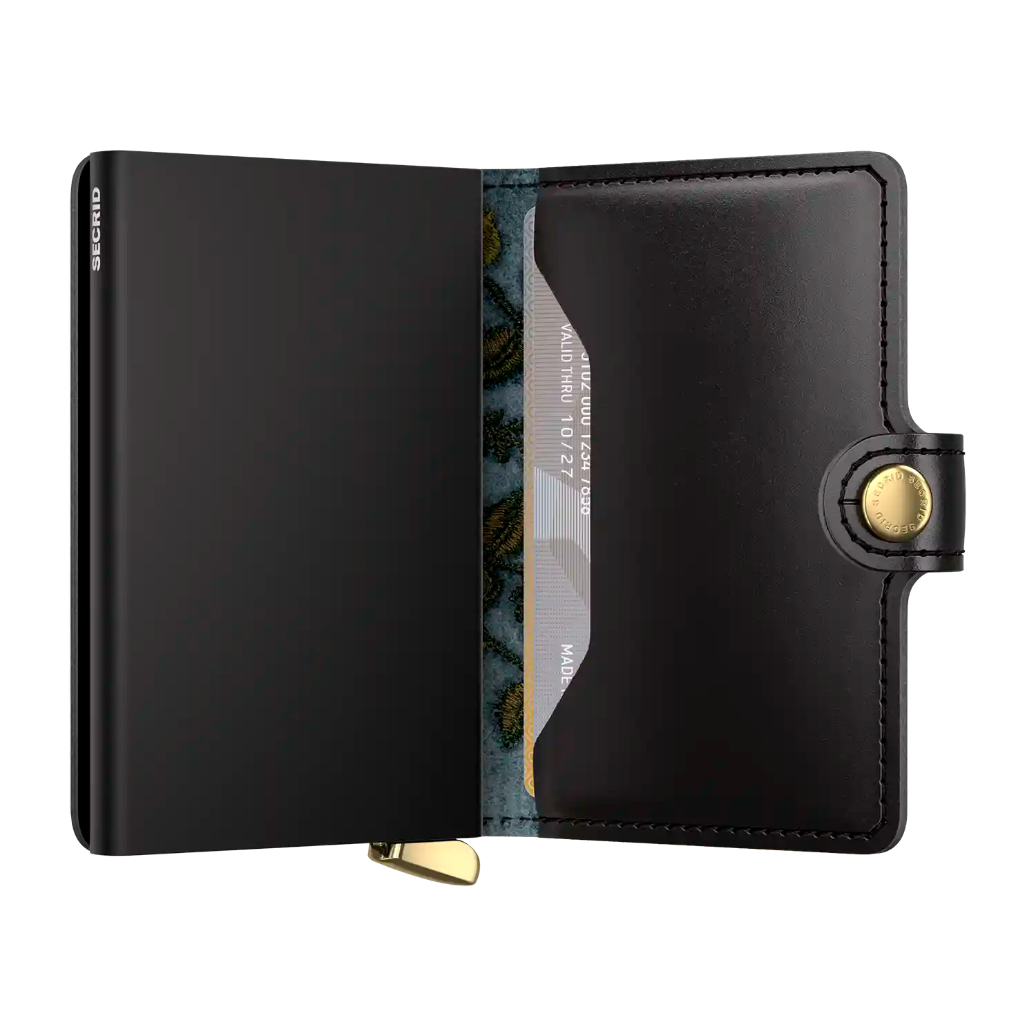 Secrid Premium Kollektion Miniwallet Stitch Floral 10 cm - Black+