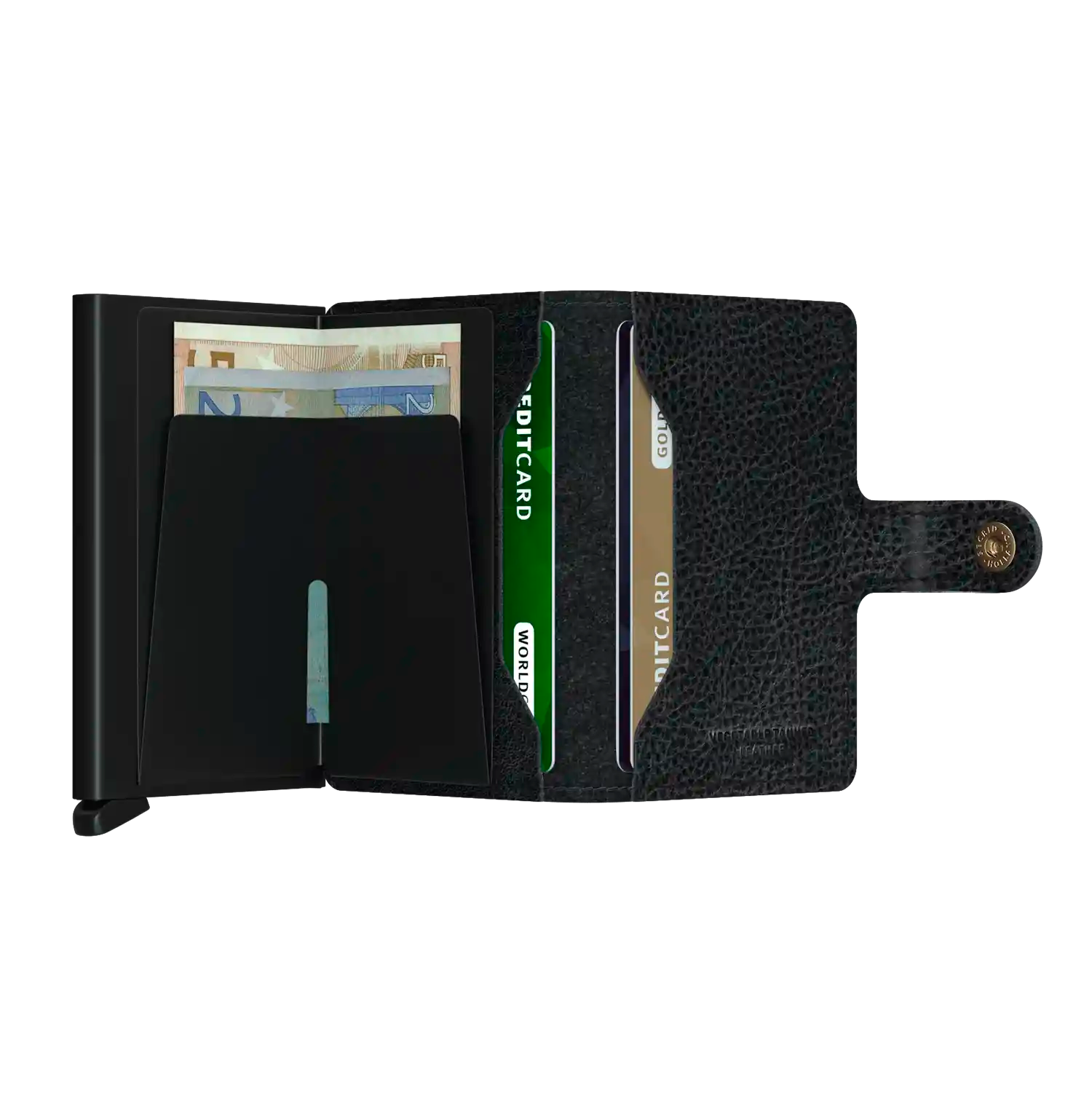 Secrid Wallets Miniwallet Vegetable Tanned 10 cm - Black-Black