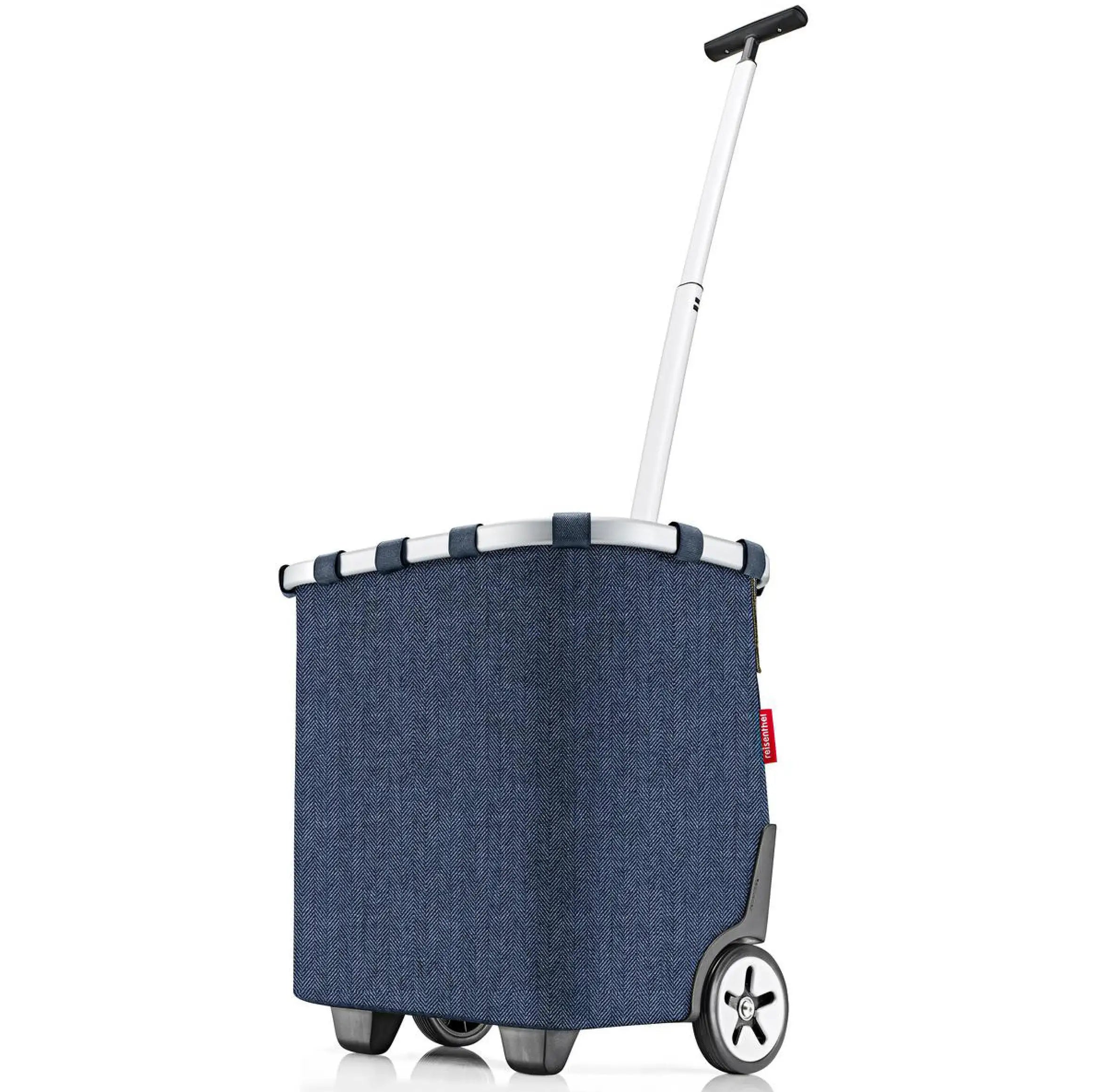 Reisenthel Shopping Carrycruiser Einkaufskorb mit Rollen 48 cm - Herringbone Dark Blue