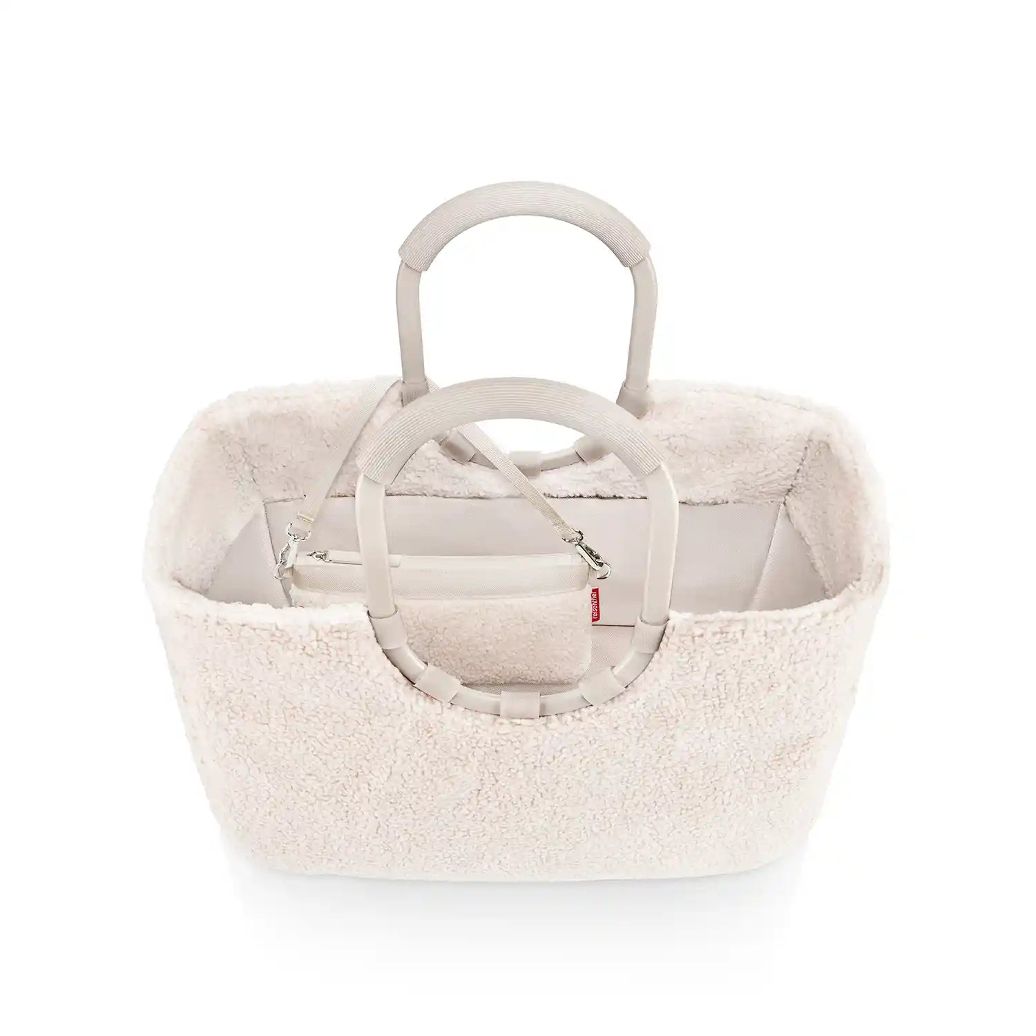 Innenansicht Reisenthel Loopshopper L Einkaufstasche Teddy Sand 46 cm mit großem Stauraum