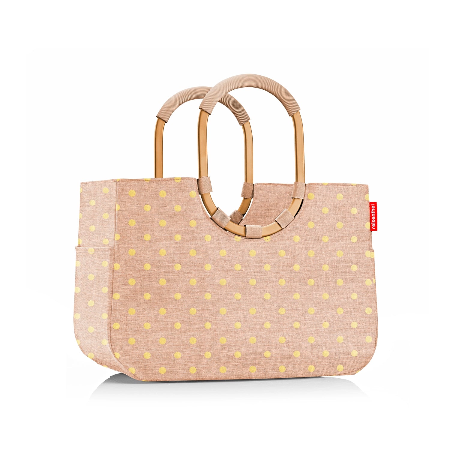 Reisenthel Shopping Loopshopper L shopping shopper 46 cm - Frame Metallic Dots Coffee