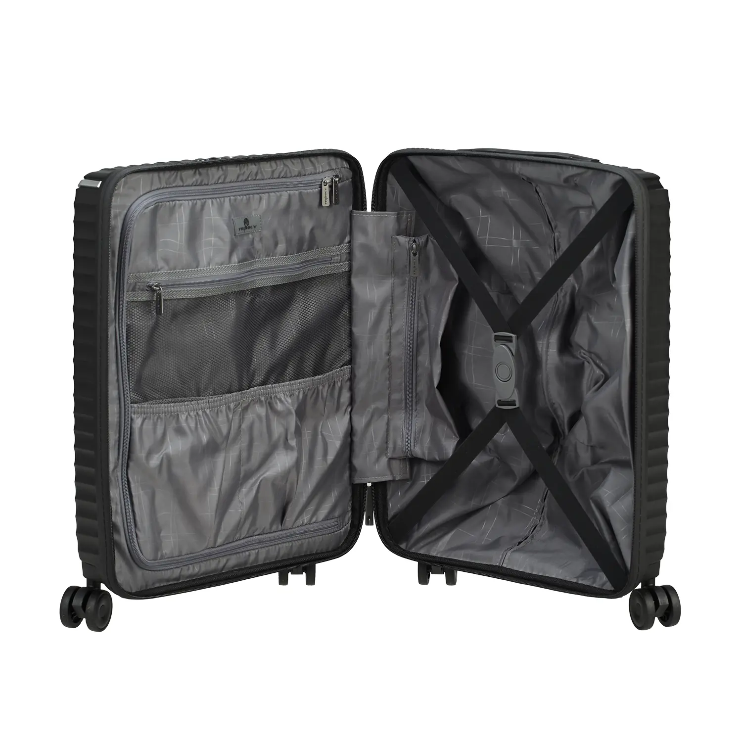 koffer-direkt.de Flight Lite II 4-Rollen Trolley Set M/S - Black