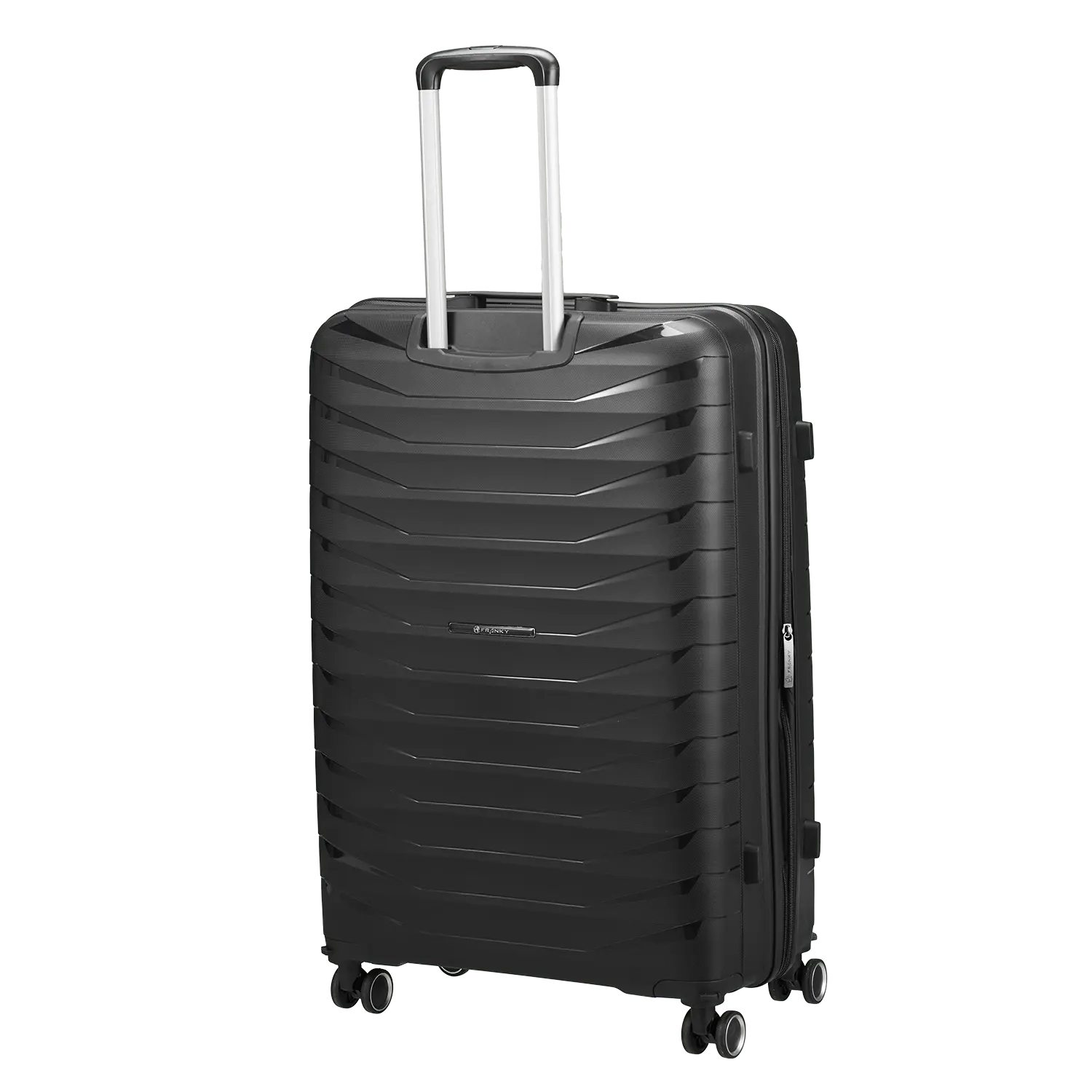 Franky PP15 Trolley M 68 cm - Rückansicht des mittelgroßen Reisekoffers Black
