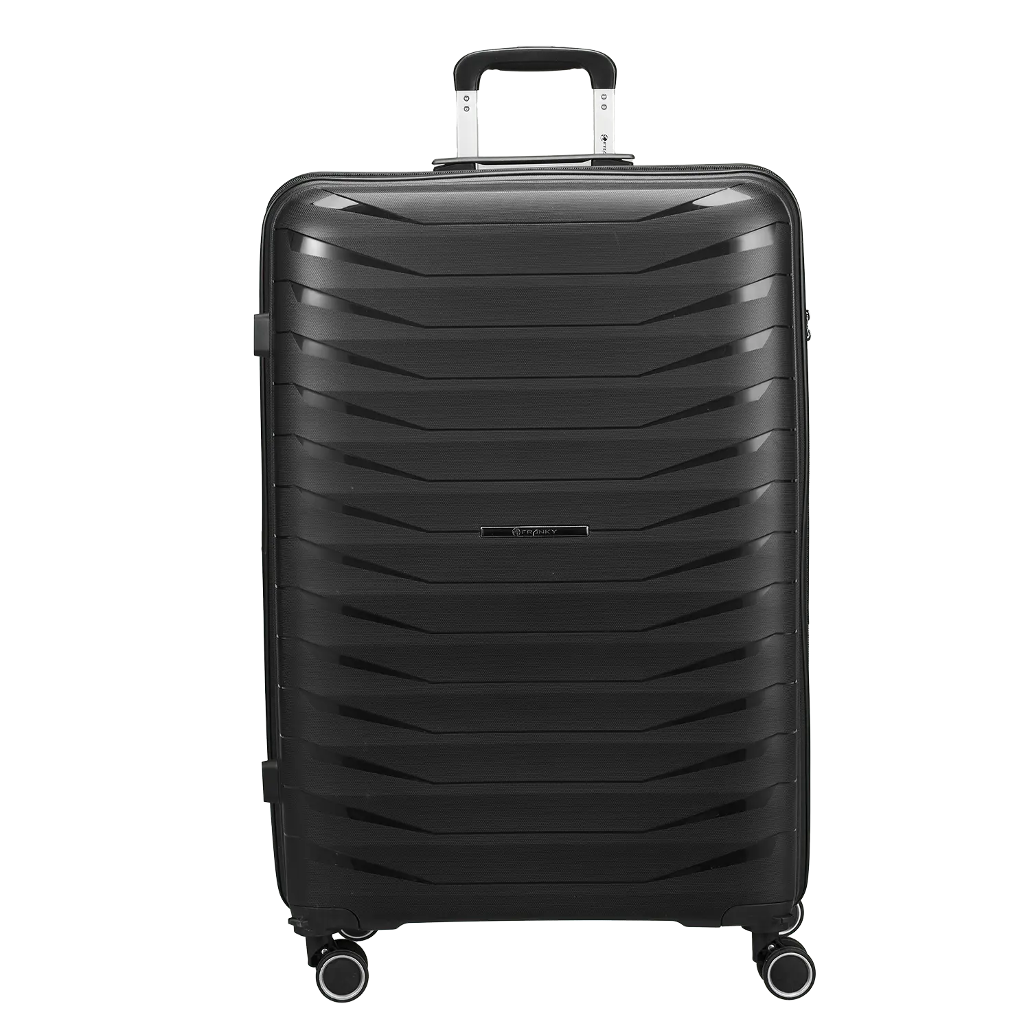 Franky PP15 Trolley L - Frontansicht der robusten Hartschalen-Konstruktion Black