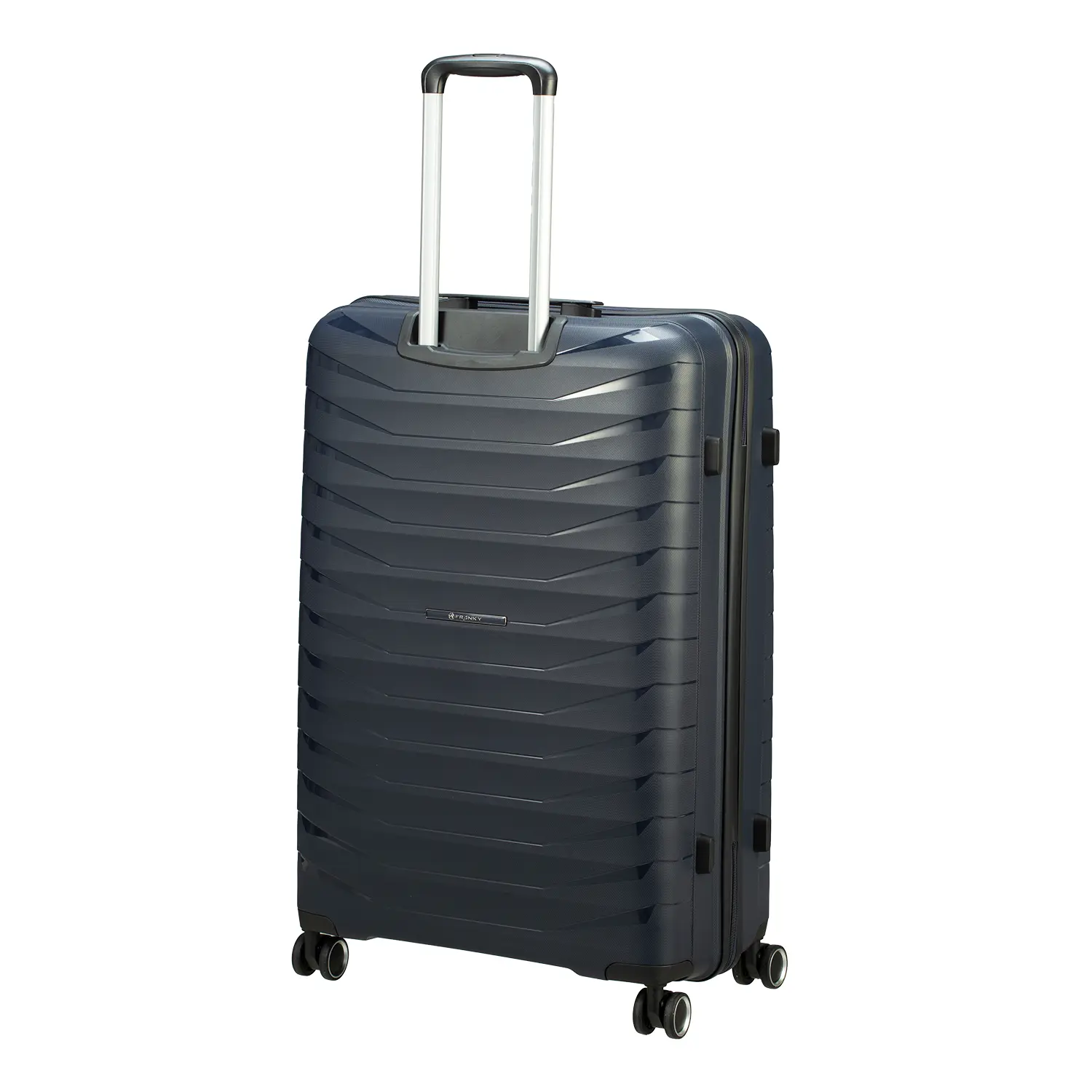 Franky PP15 Trolley L 78 cm - Rückansicht des großen Reisekoffers Dark Blue