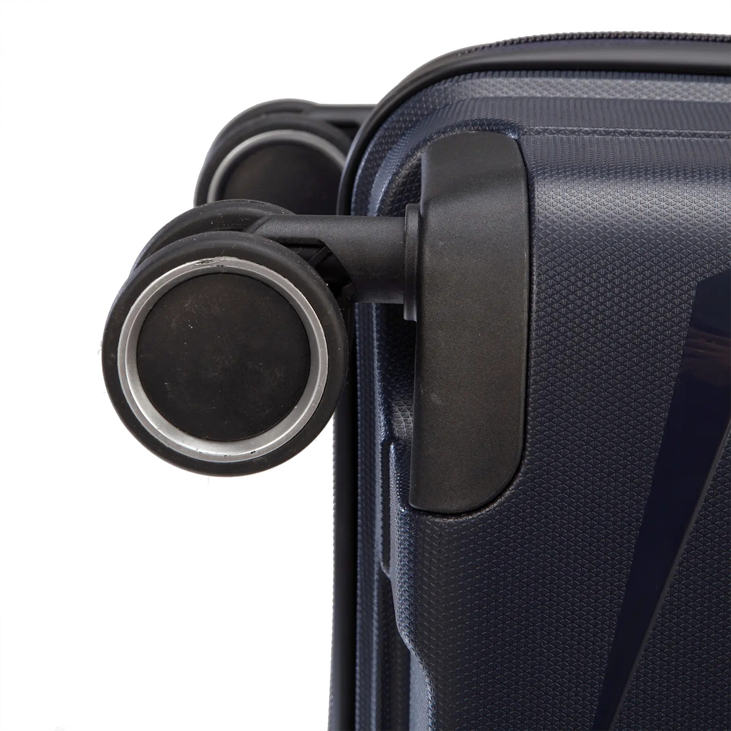 Franky PP15 Trolley L 78 cm - Detailansicht einer Spinner-Rolle Dark Blue Hartgepäck