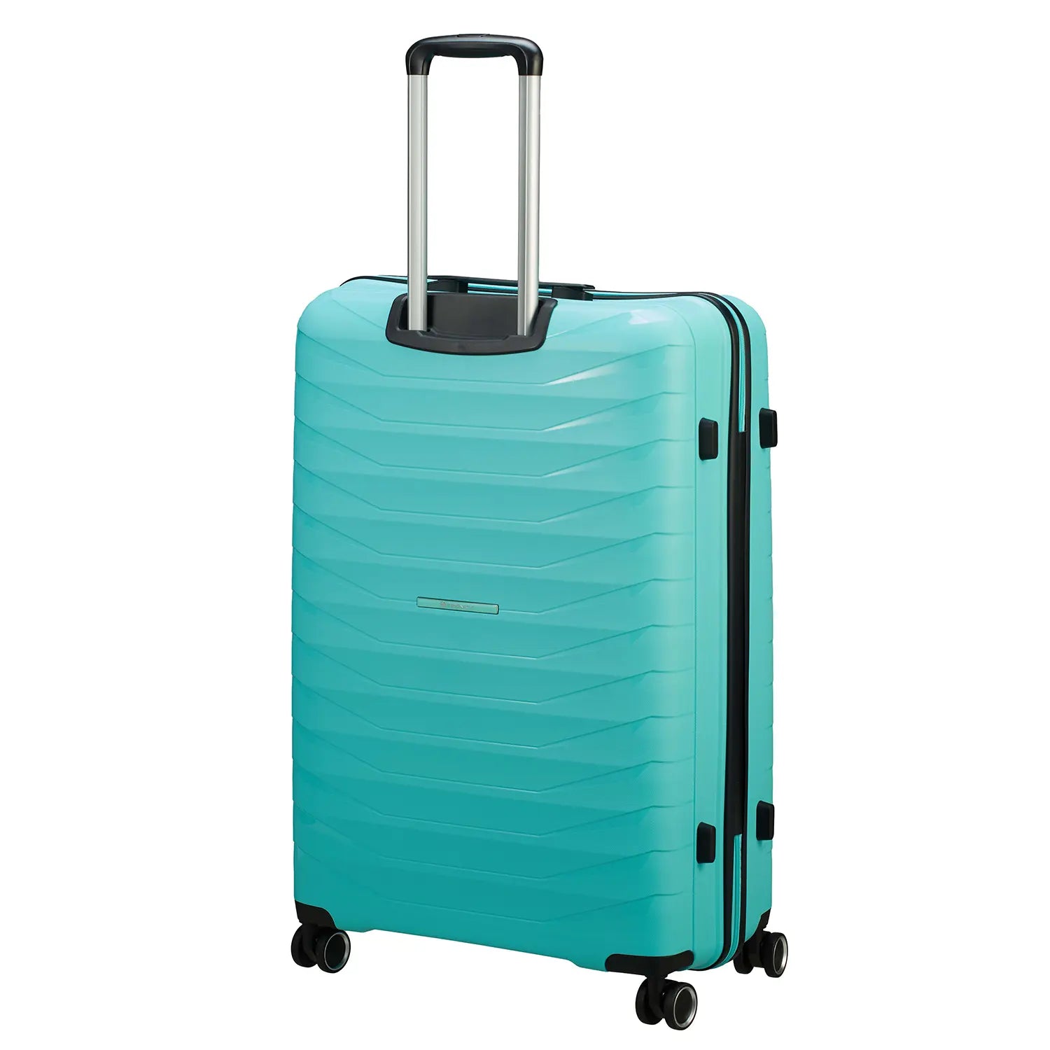 Franky PP15 Trolley L 78 cm Light Turquise - Rückansicht vom großen Hartschalenkoffer 82 Liter aus dem Kofferset