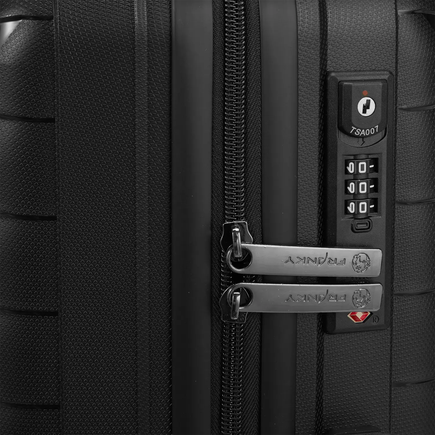 Franky PP15 Trolley M - Detailansicht vom integrierten TSA-Zahlenschloss Black