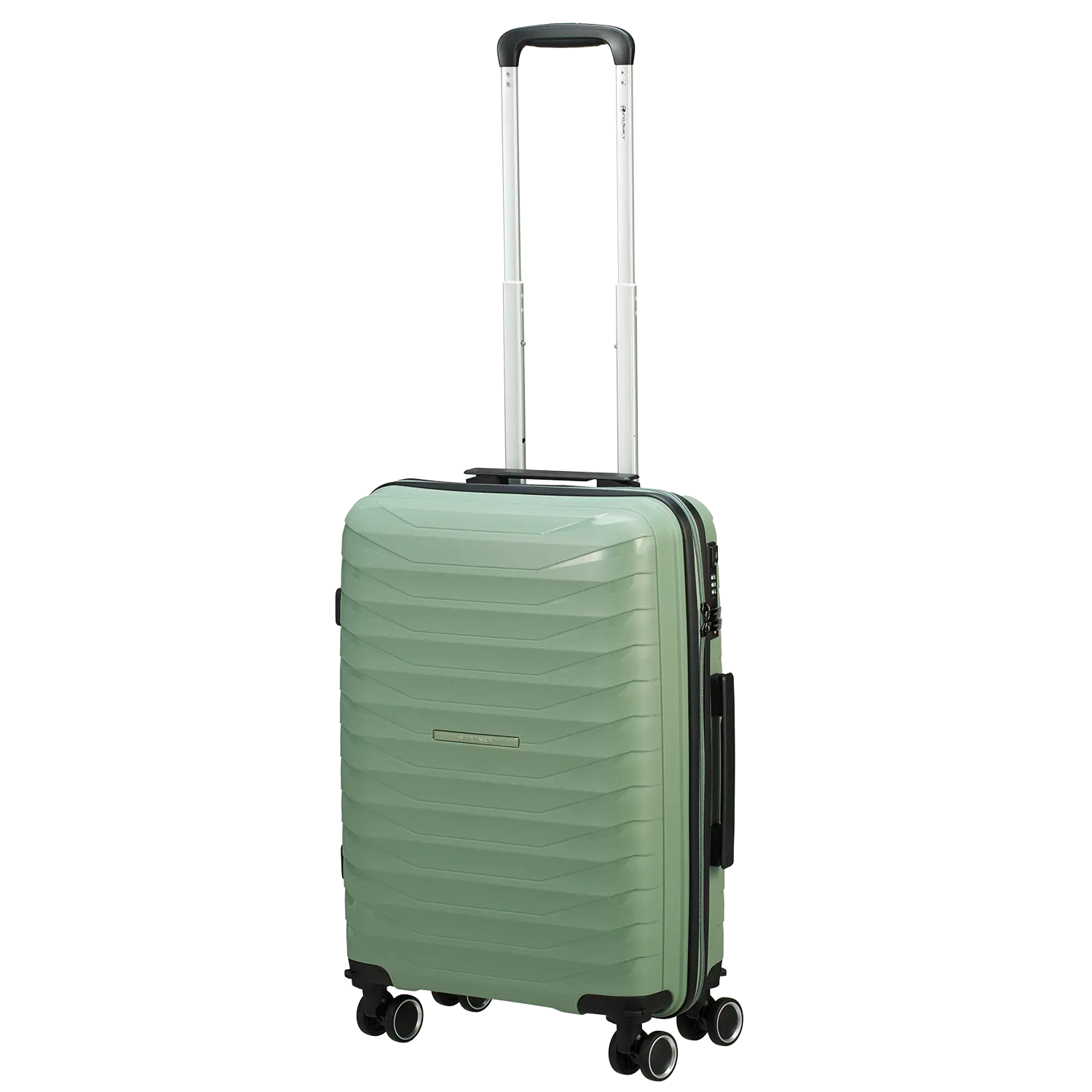 Franky PP15 4-Rollen Trolley S 58 cm Light Green - Handgepäck-Koffer mit TSA-Schloss
