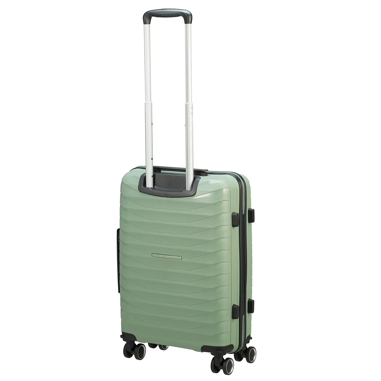 Franky PP15 Handgepäck Light Green Rückseite - Robuste Polypropylen Hartschale