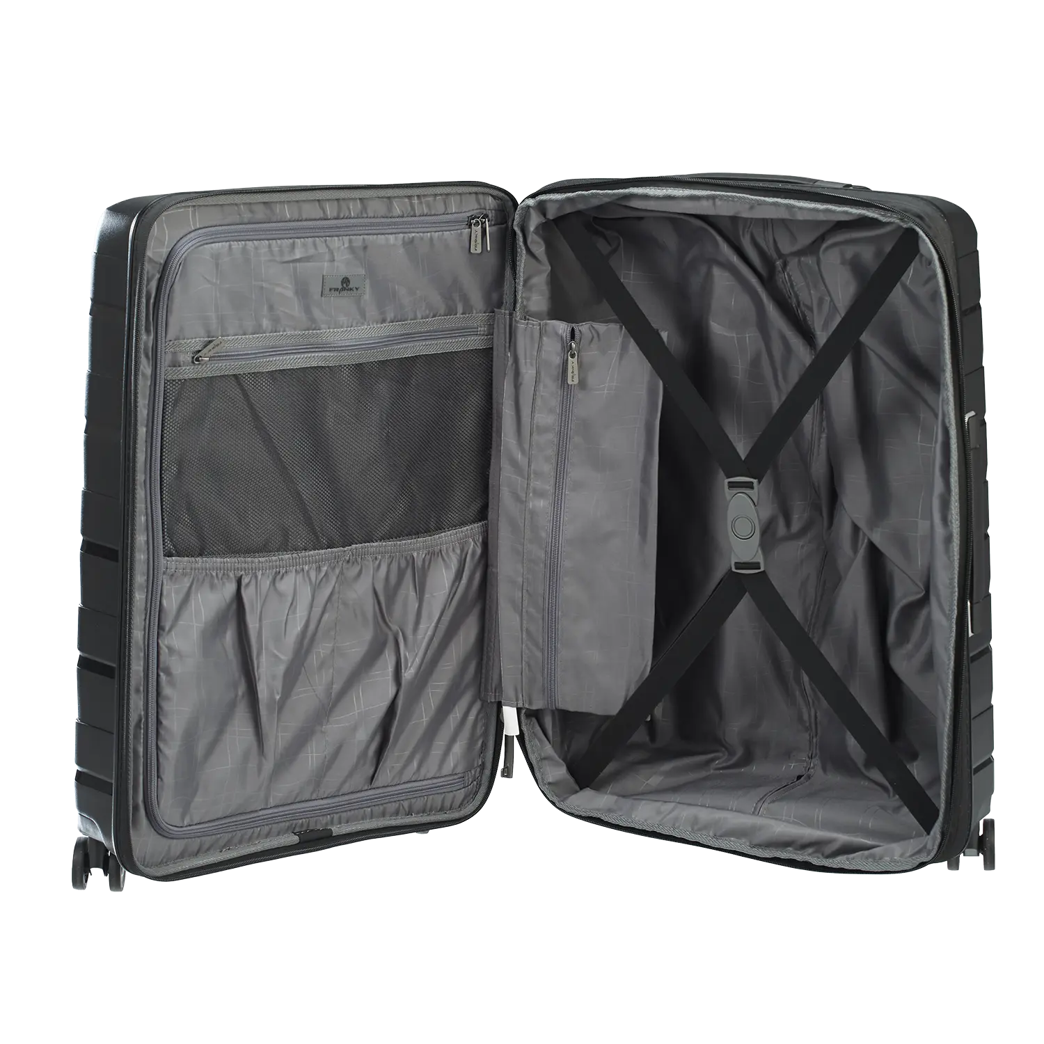 PP21 Trolley M Innenraum schwarz - 57-63 Liter Packvolumen mit Packgurten und Trennwand