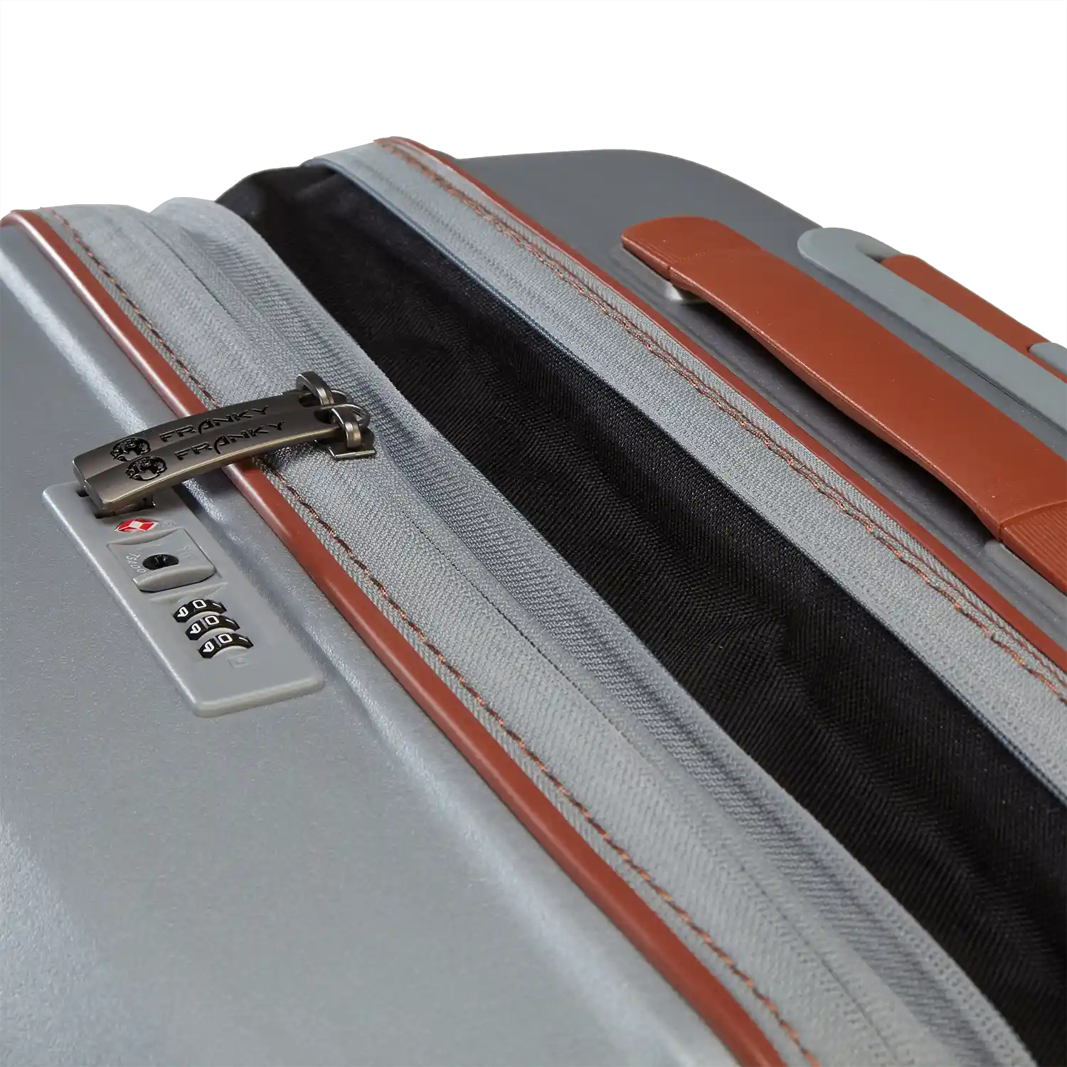 koffer-direkt.de PP21 4-Rollen Trolley M 67 cm – leichter, stabiler und eleganter Hartschalenkoffer in Silber Metallic mit Volumerweiterung