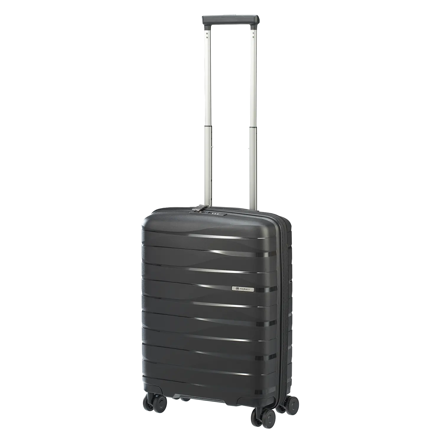 PP21 Handgepäck Trolley 55cm schwarz - 4 Rollen Kabinentrolley mit 33L Volumen