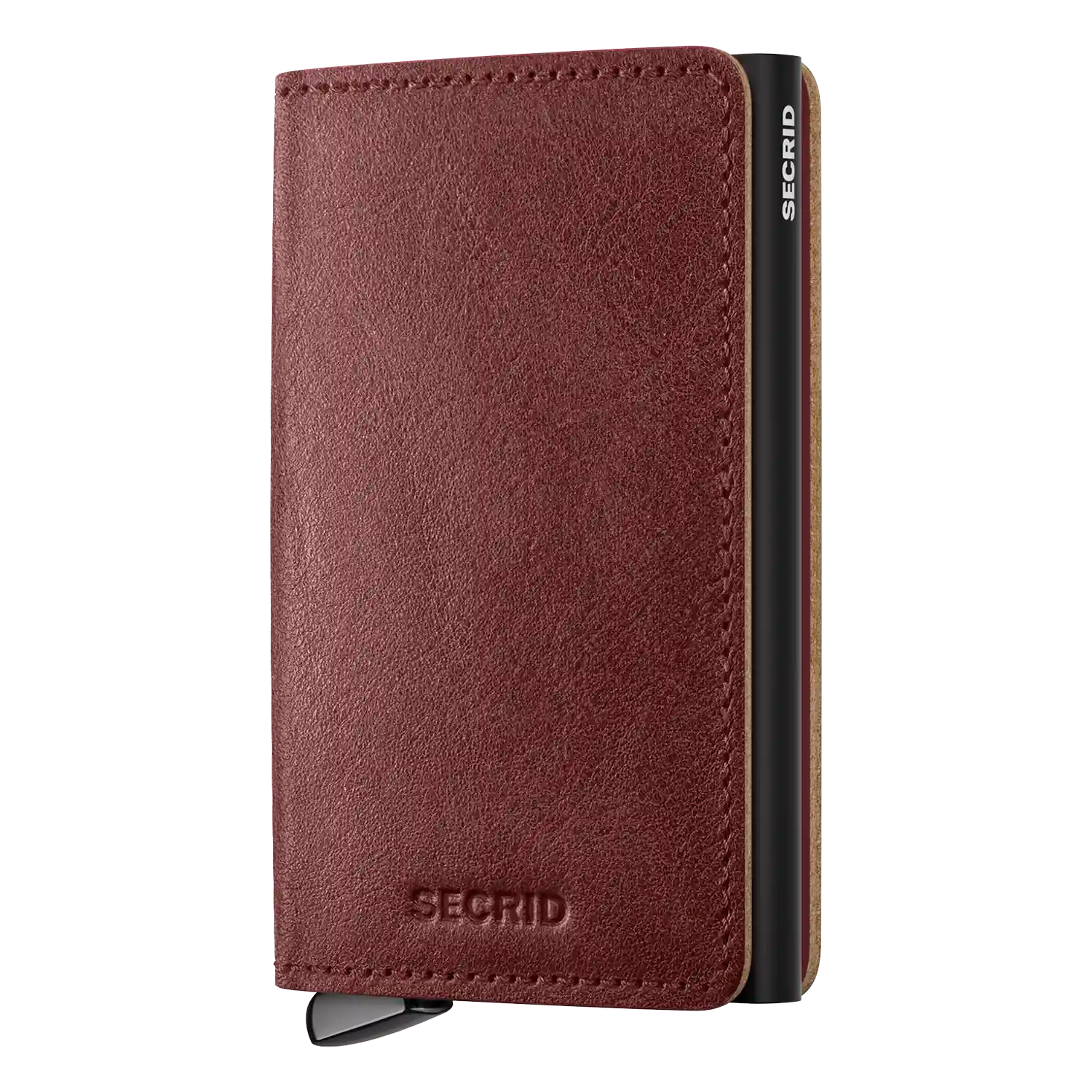 Secrid Slimwallet Basco Brown+ - Premium Kartenetui aus braunem Leder mit RFID-Schutz