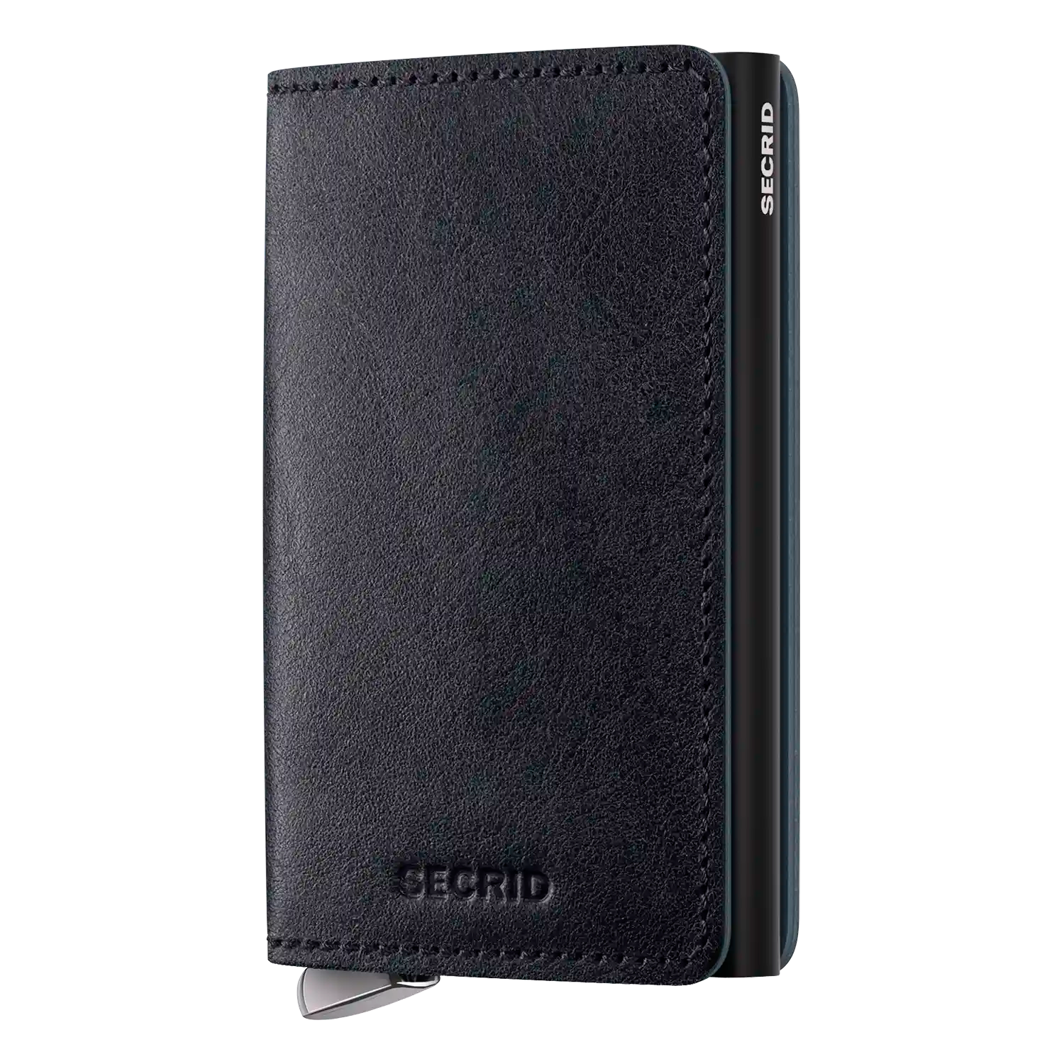 Secrid Premium Kollektion Slimwallet Basco 10 cm Ink – exklusives Leder-Portemonnaie in Dunkelblau