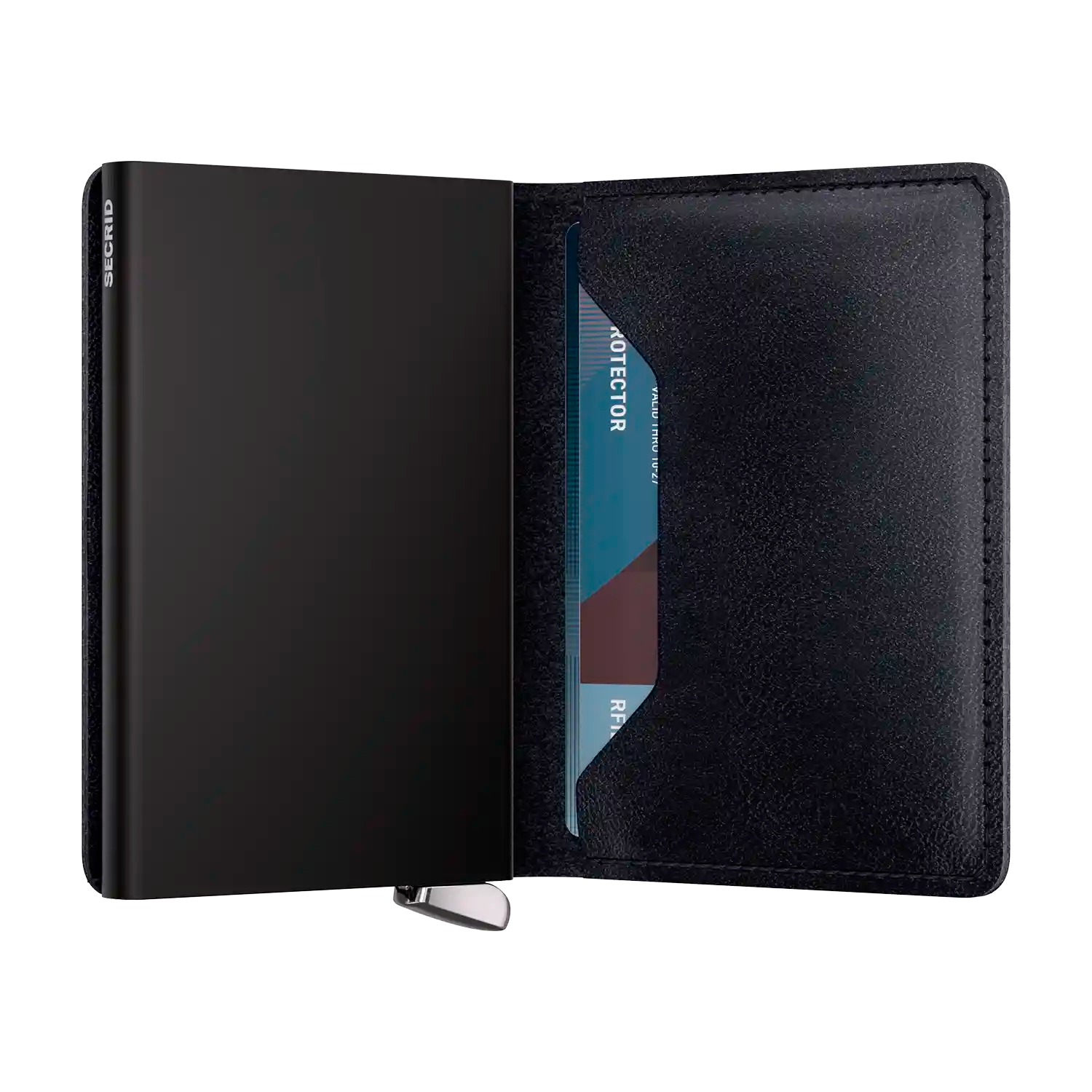 Innenansicht Secrid Premium Kollektion Slimwallet Basco Ink 10 cm mit Cardprotector