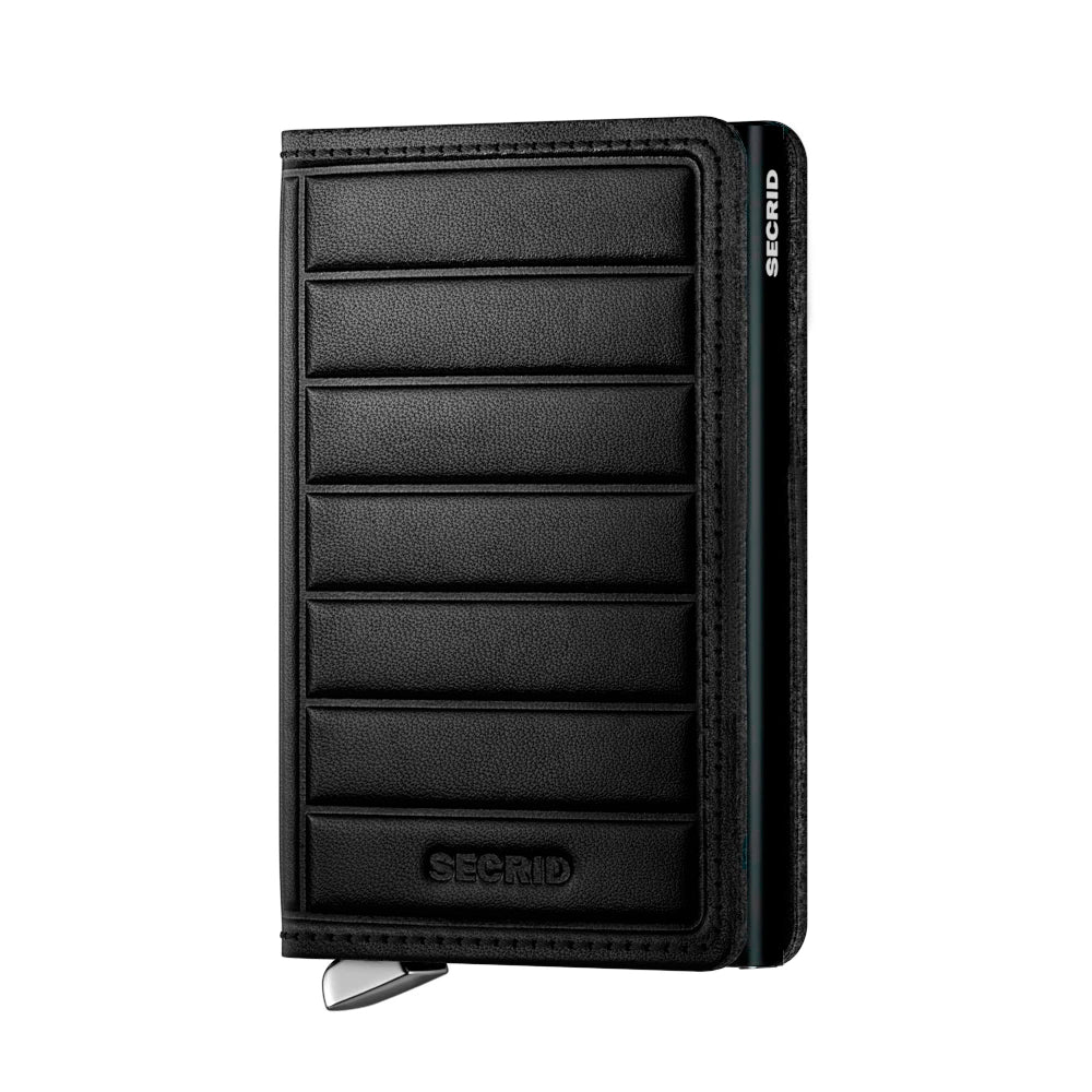 Secrid Premium Kollektion Slimwallet Emboss Lines 10 cm - Black Secrid - koffer - direkt.de
