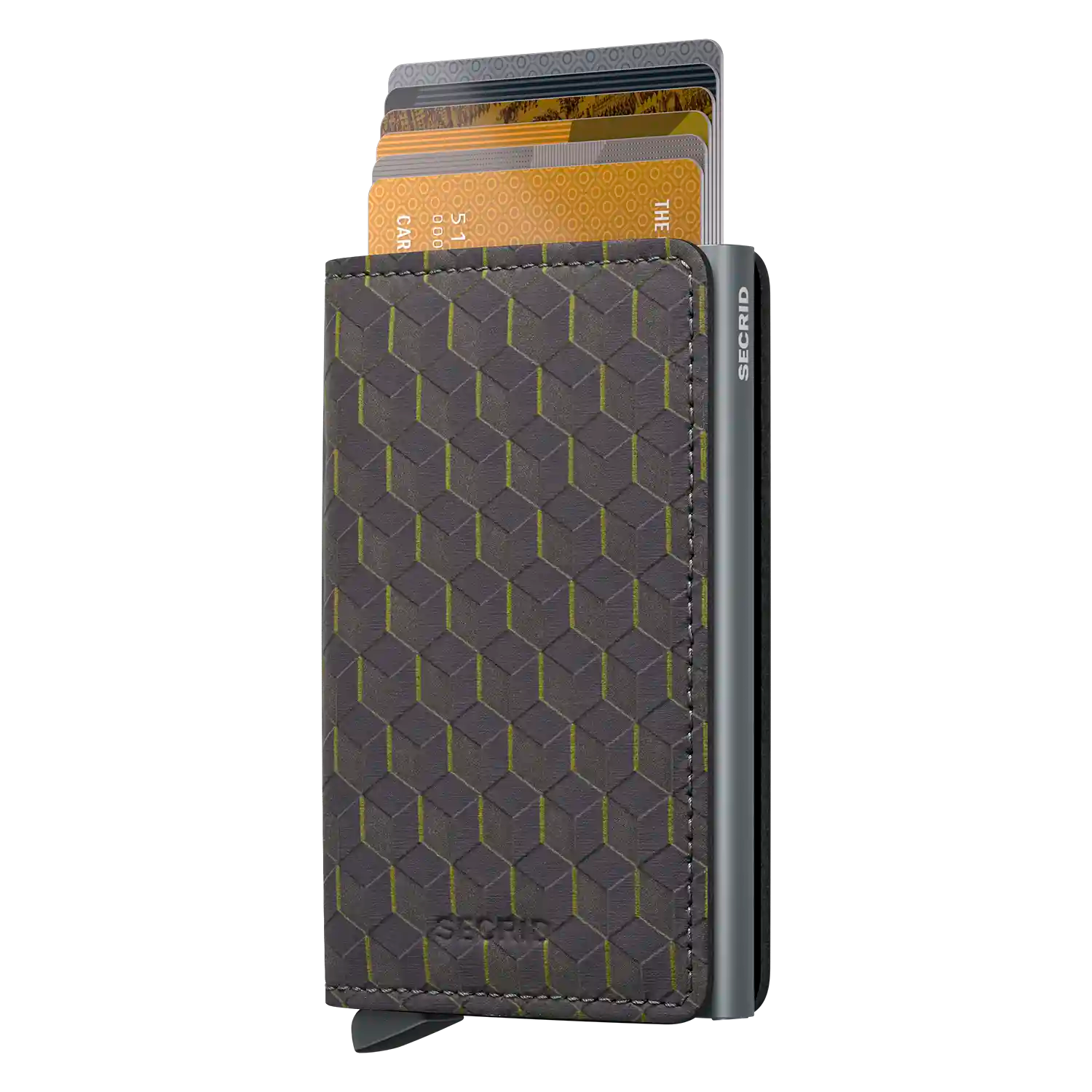 Secrid Wallets Slimwallet Optical 10 cm in Grey-Yellow - Zweifarbiges Design mit Muster