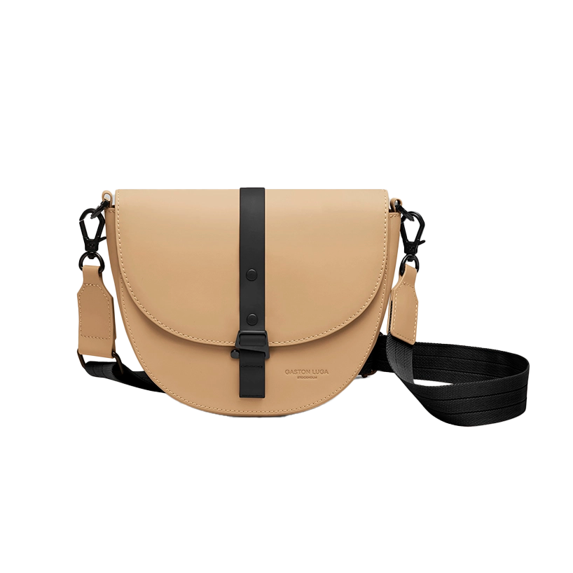 Gaston Luga Spläsh Moon Crossbody Bag 21 cm in Latte – elegante Umhängetasche in beige