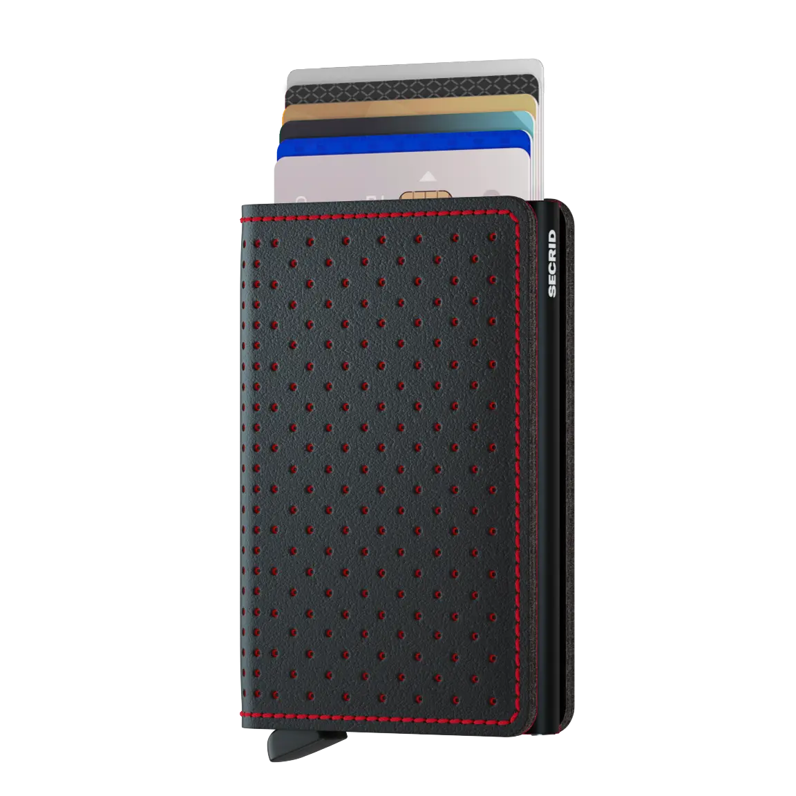 Secrid Wallets Slimwallet Perforated - Black-Red