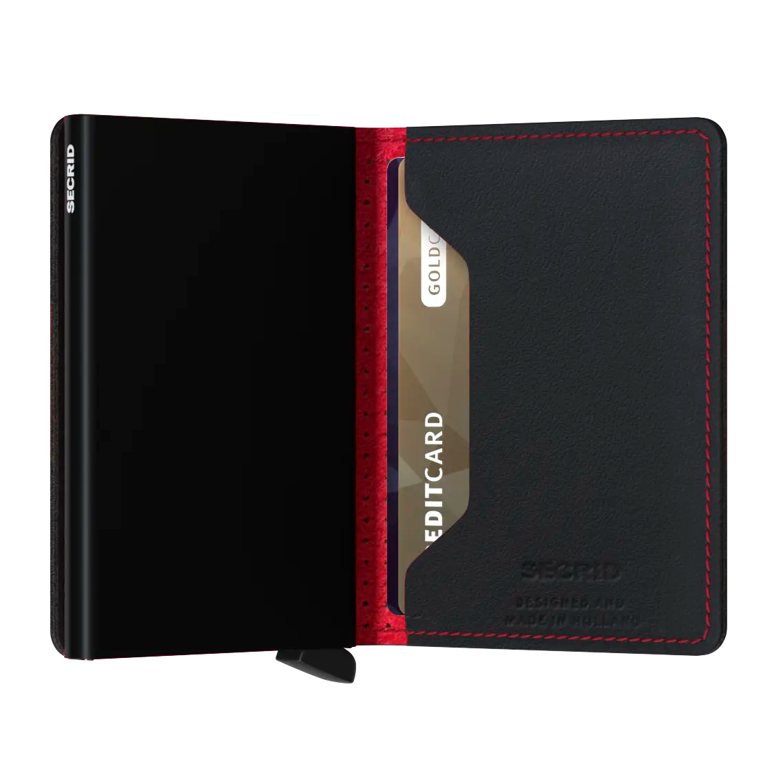 Secrid Wallets Slimwallet Perforated - Black-Red