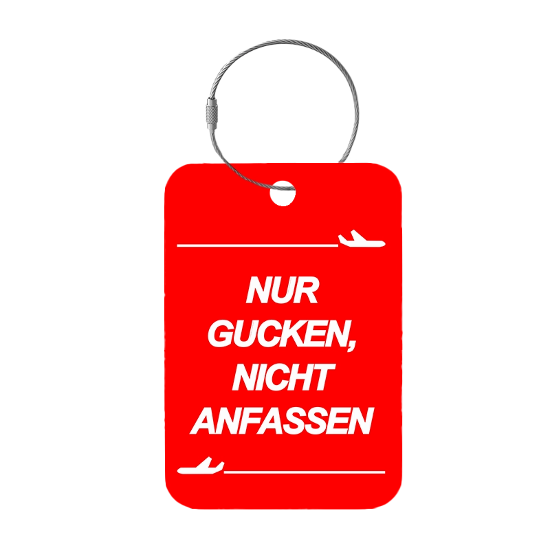 Tag-It Gepäckanhänger 9 cm - Nur Gucken Nicht - Rot