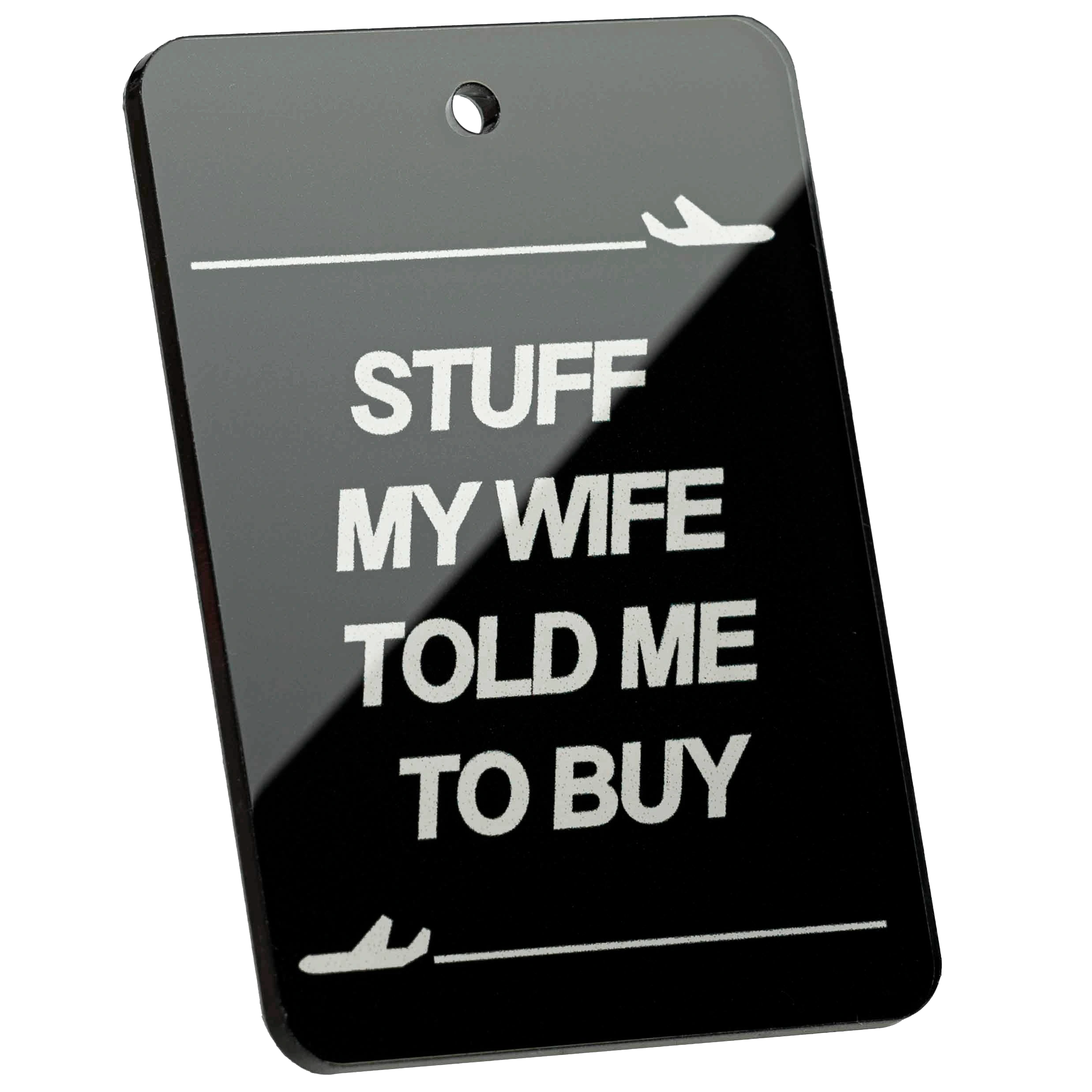 Tag-It Luggage Tag 9 cm - Stuff My Wife - Black