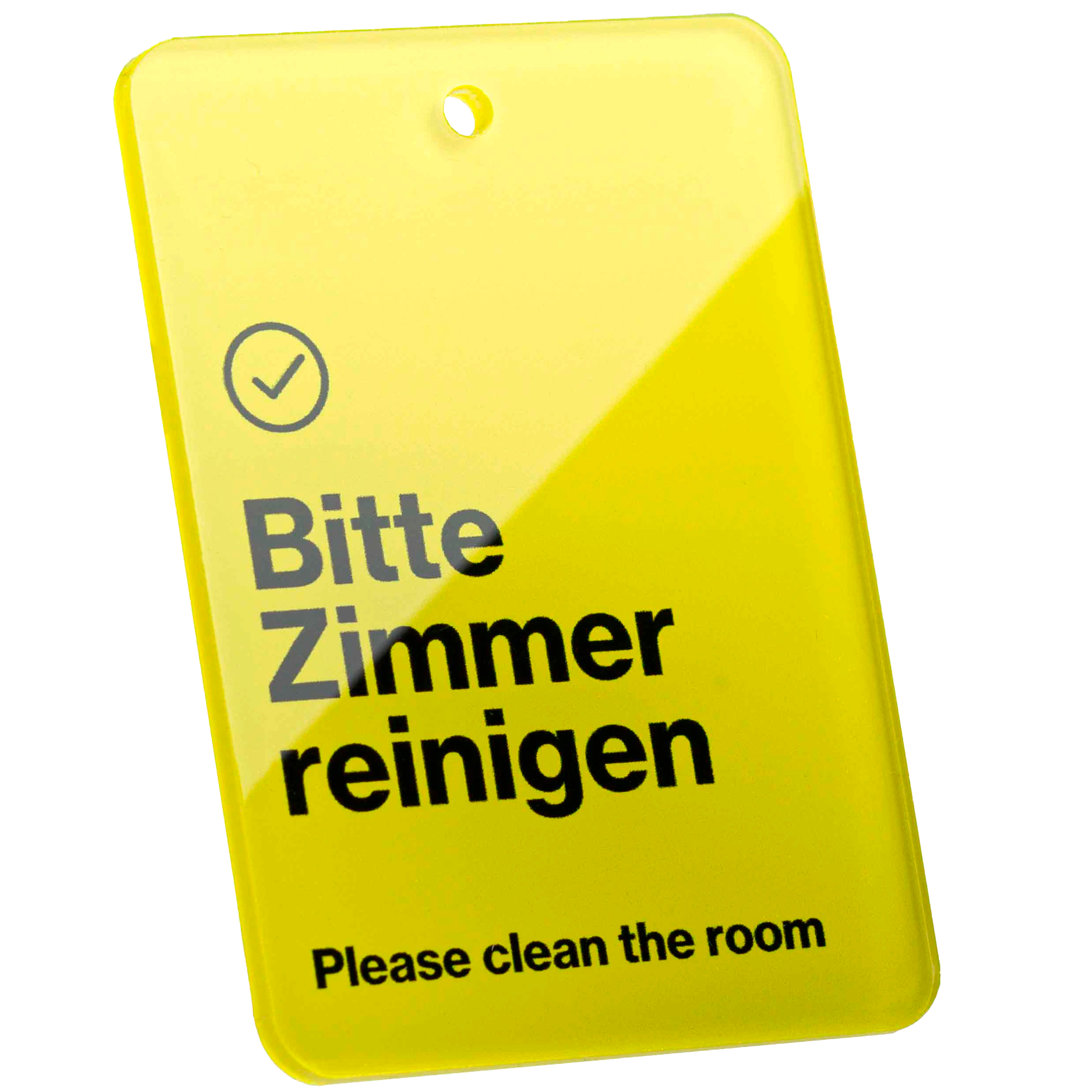 Tag-It Luggage Tag 9 cm - Please Clean Room - Yellow