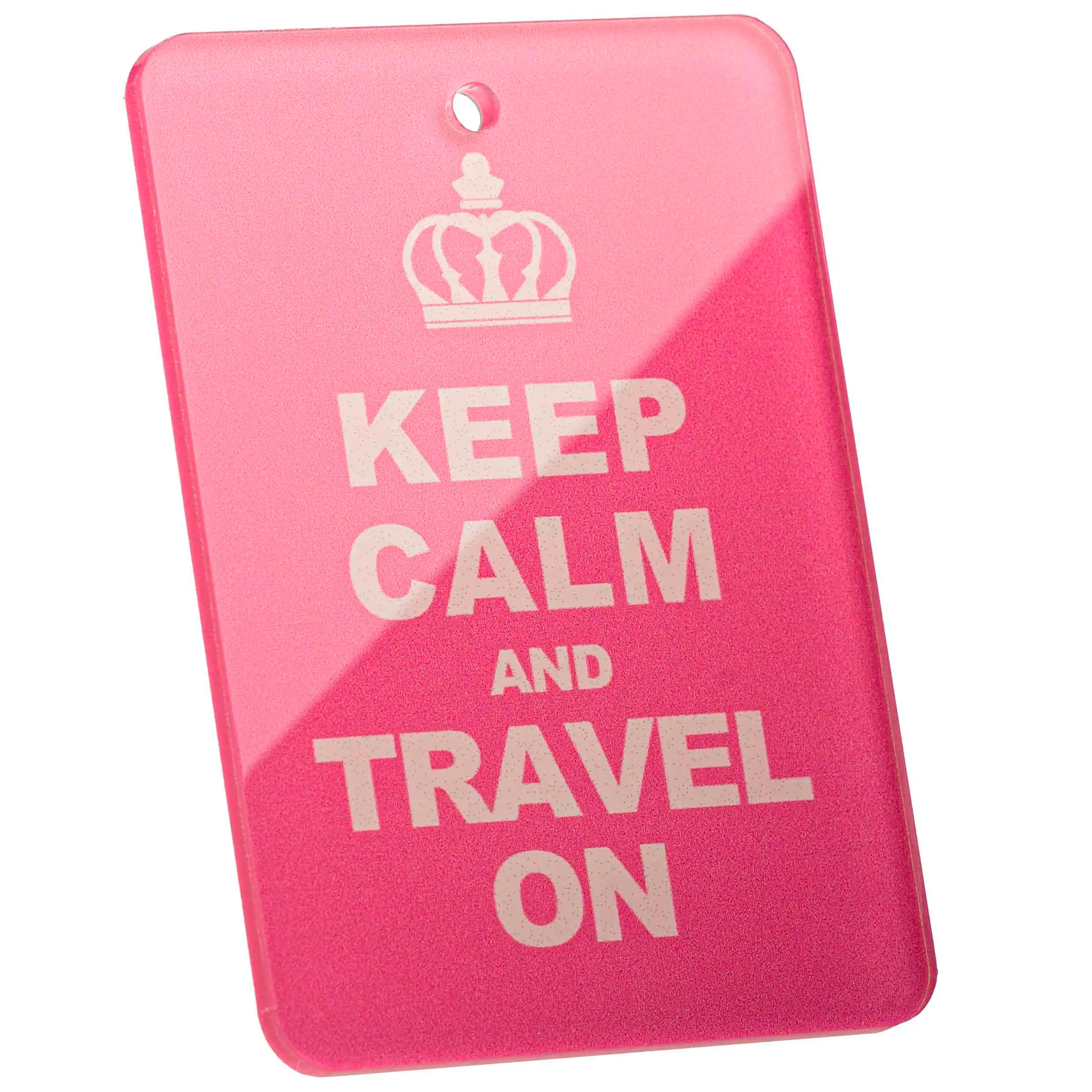 Tag-It Luggage Tag 9 cm - Keep Calm And - Pink