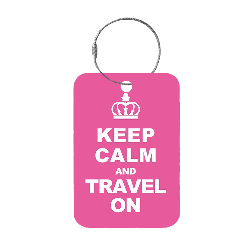 Tag-It Luggage Tag 9 cm - Keep Calm And - Pink