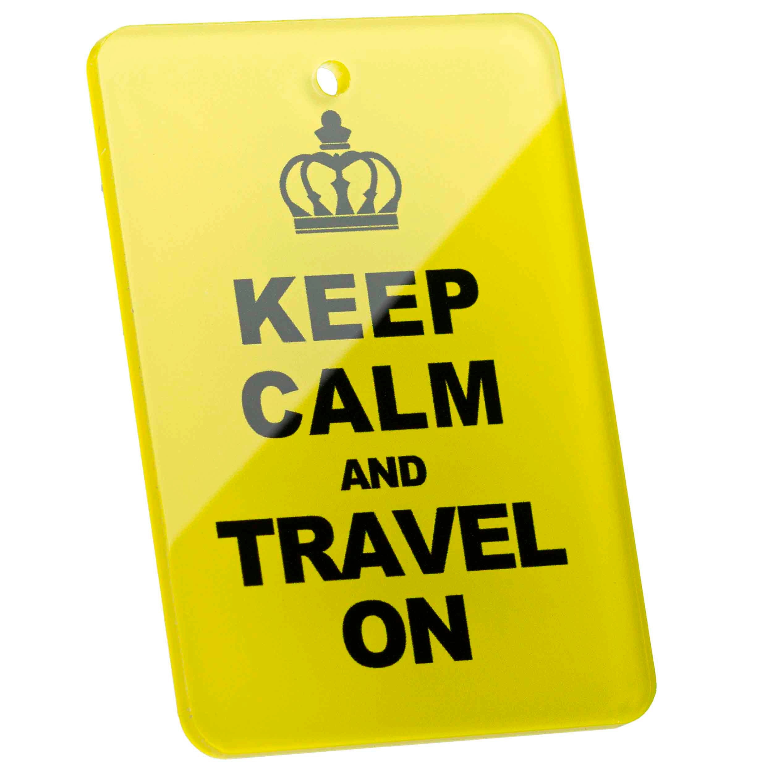 Tag-It Luggage Tag 9 cm - Keep Calm And - Yellow