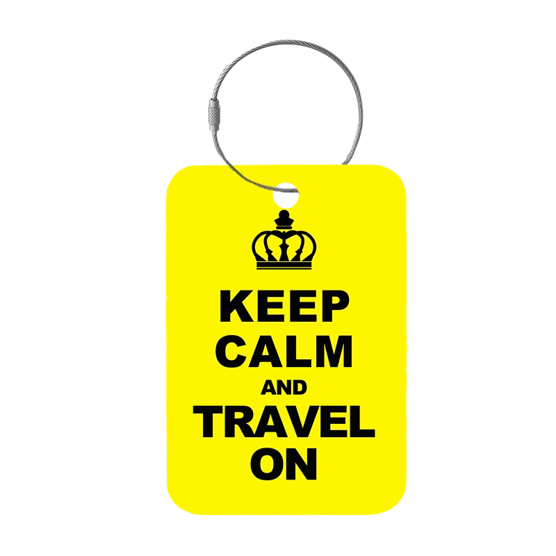 Tag-It Luggage Tag 9 cm - Keep Calm And - Yellow