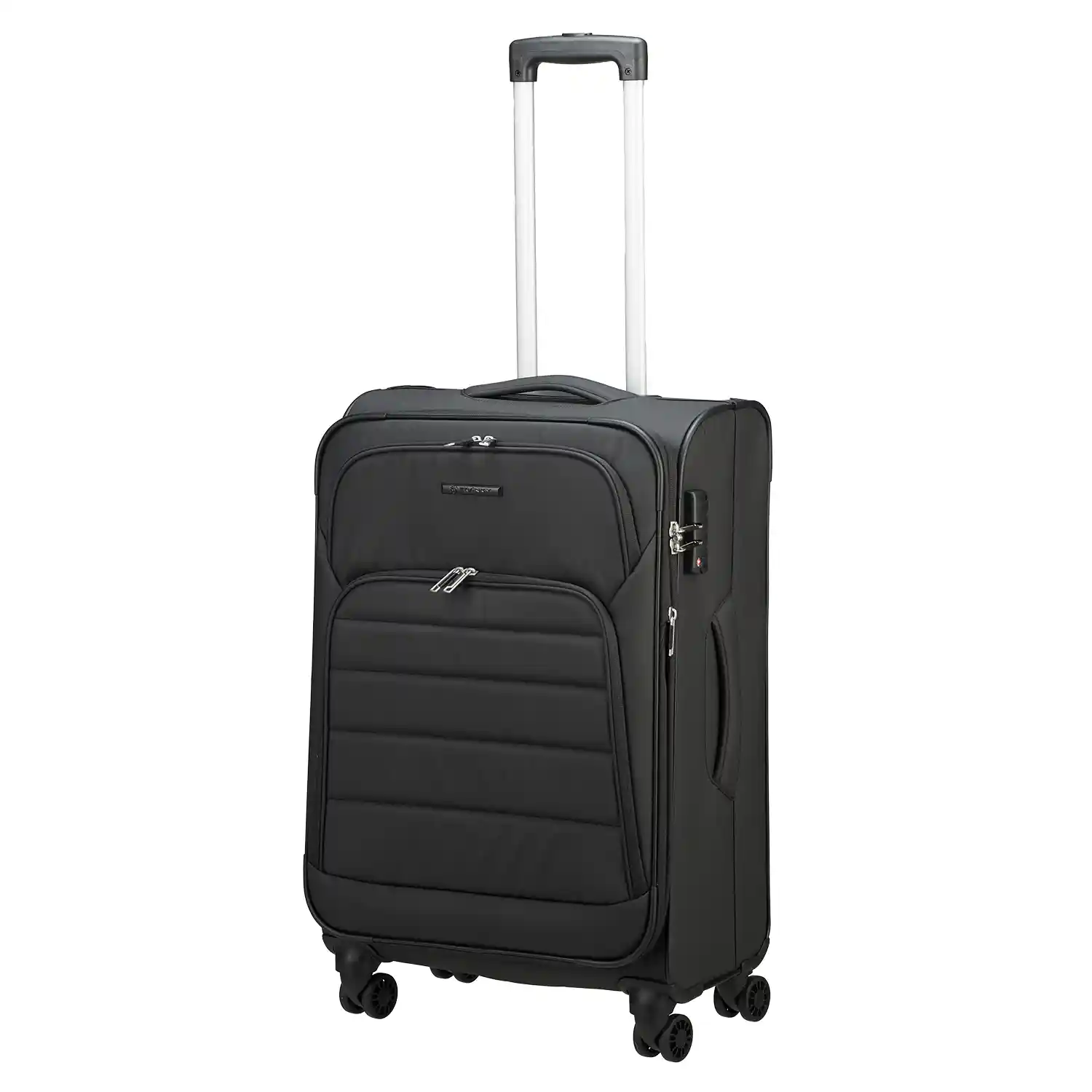 koffer-direkt.de T1-B 4-wheel trolley set M/S - black