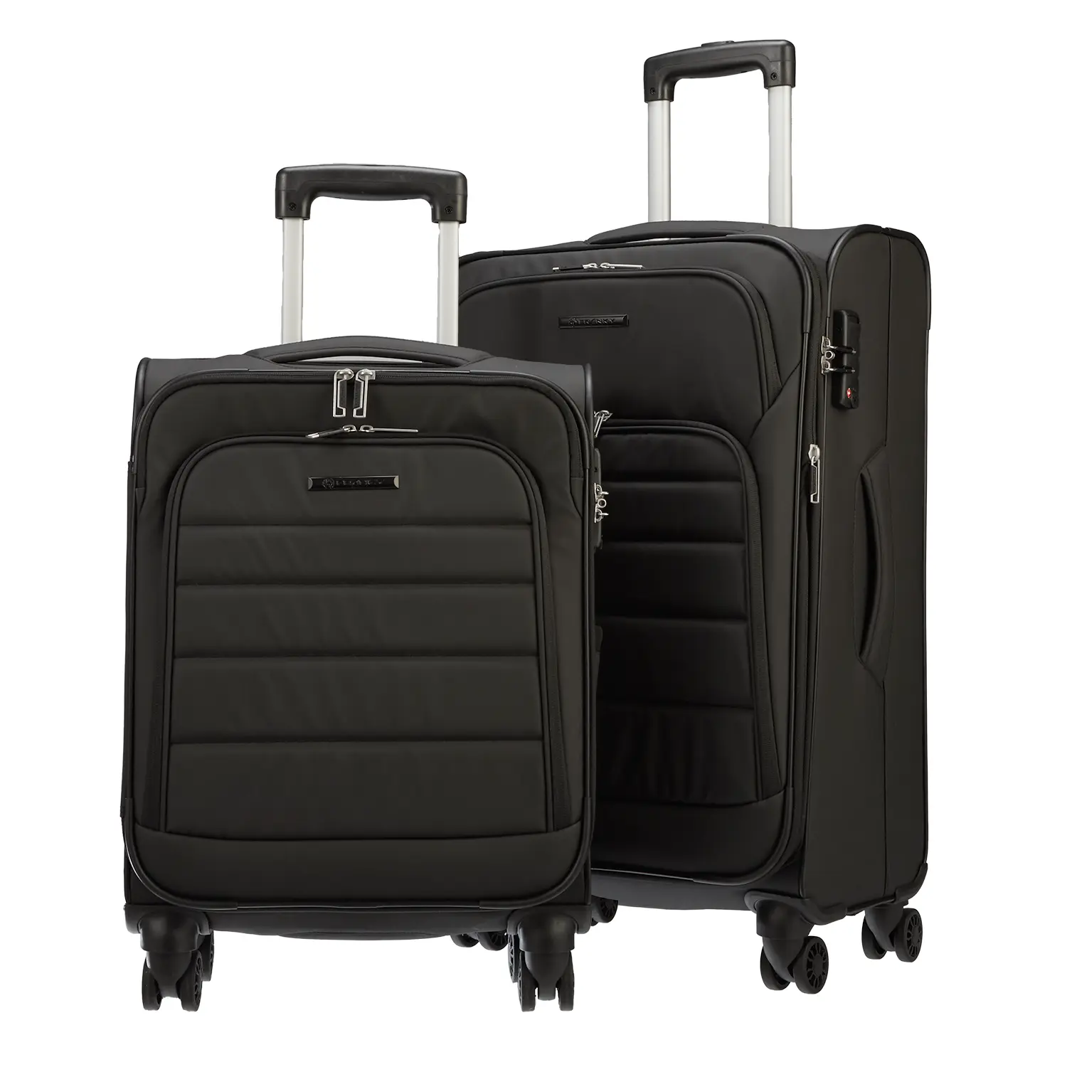 koffer-direkt.de T1-B 4-wheel trolley set M/S - black