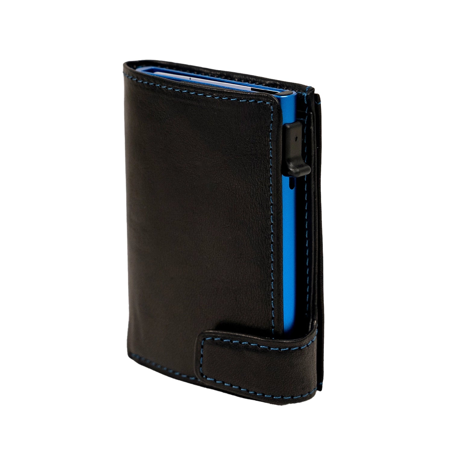 Tony Perotti Furbo Fucheccio Kreditkartenetui 10 cm - Schwarz/Blau