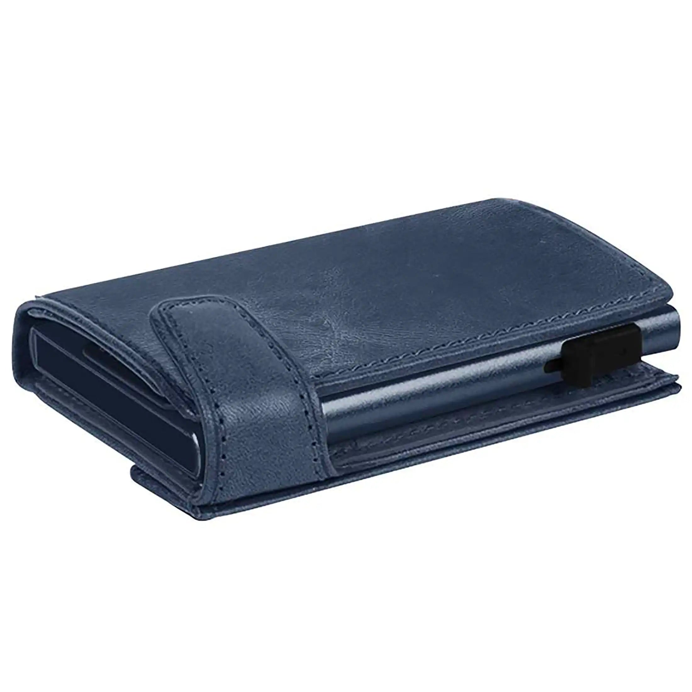 Tony Perotti Furbo Arno credit card holder with coin compartment 10 cm - Blue