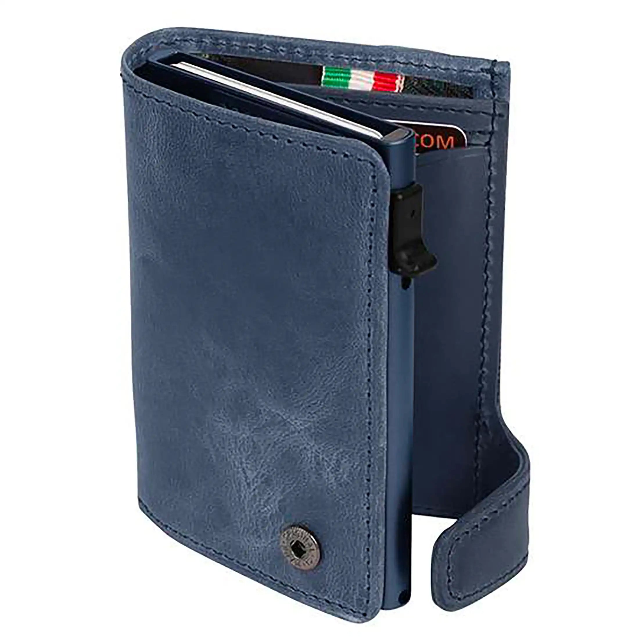 Tony Perotti Furbo Arno credit card holder with coin compartment 10 cm - Green