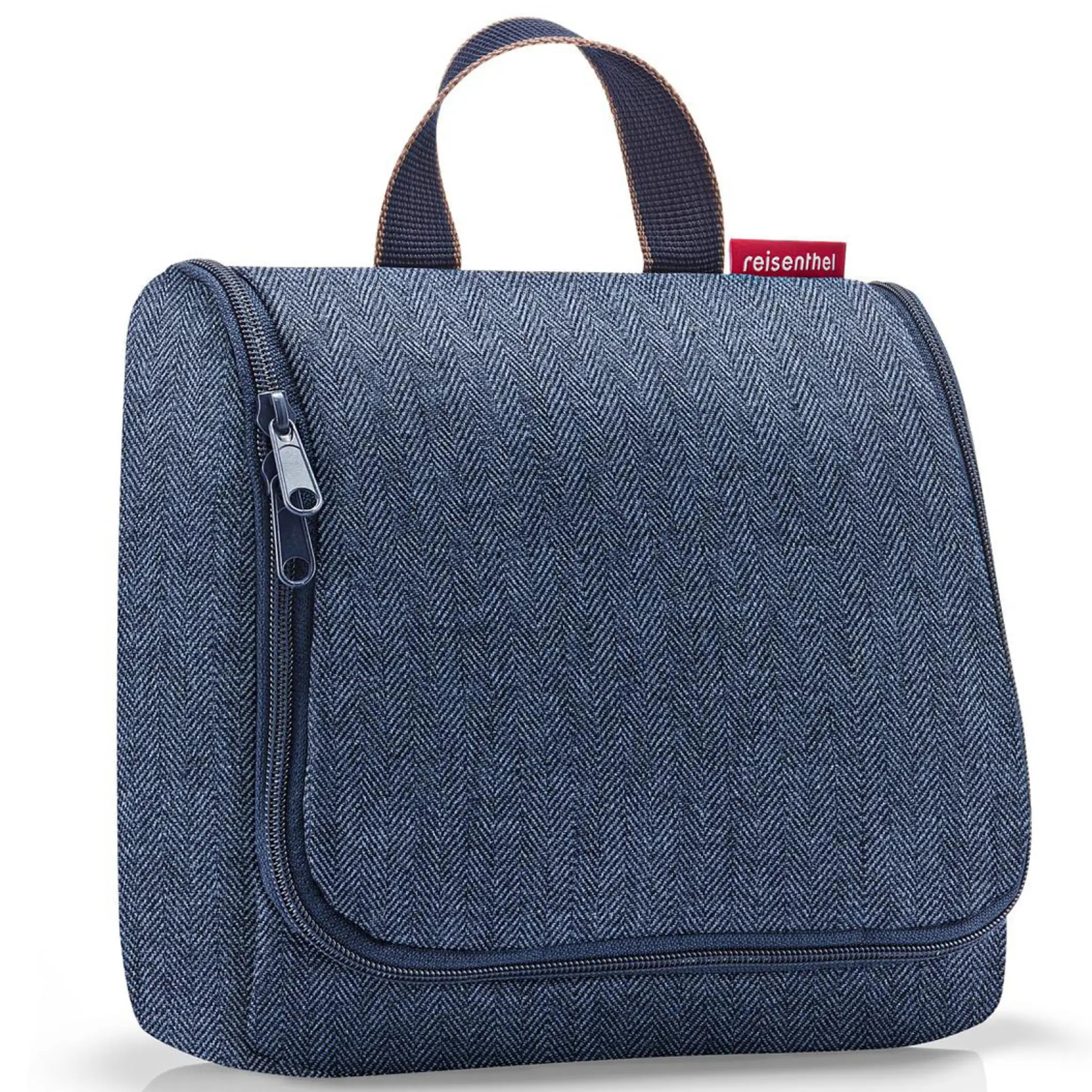 Reisenthel Travelling Toiletbag Kulturbeutel zum Aufhängen - Herringbone Dark Blue