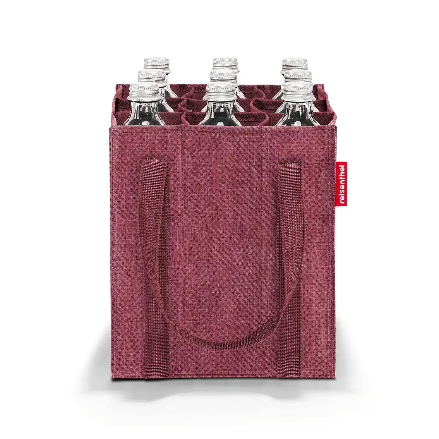Rückansicht Reisenthel Bottlebag Twist Maroon – funktionale Tragetasche mit langen Henkeln