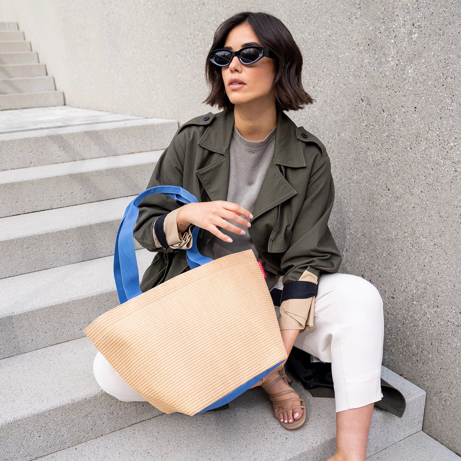Reisenthel Shopping Shopper M - Raffia Blue