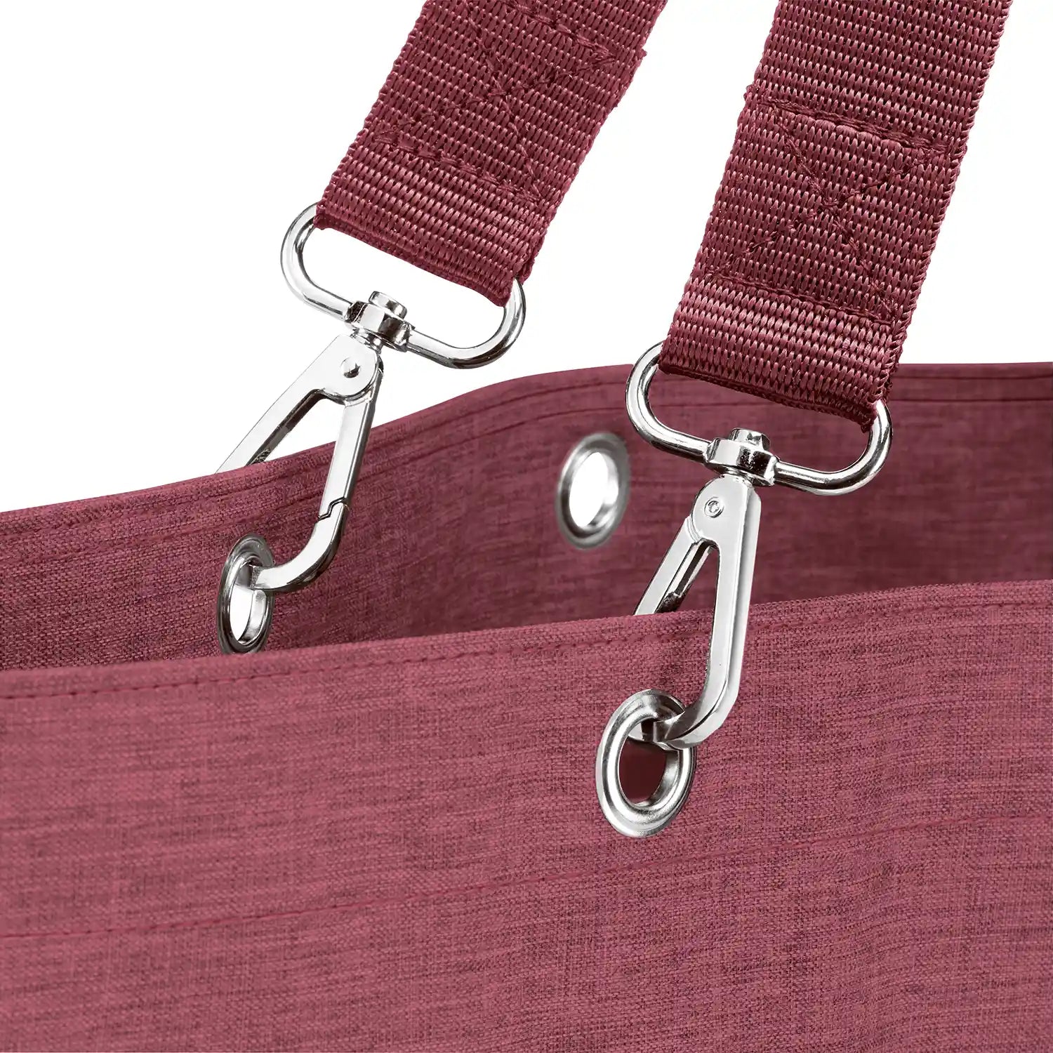 Detailaufnahme Reisenthel Shopping Shopper Twist Maroon – hochwertige Verarbeitung und robustes Material