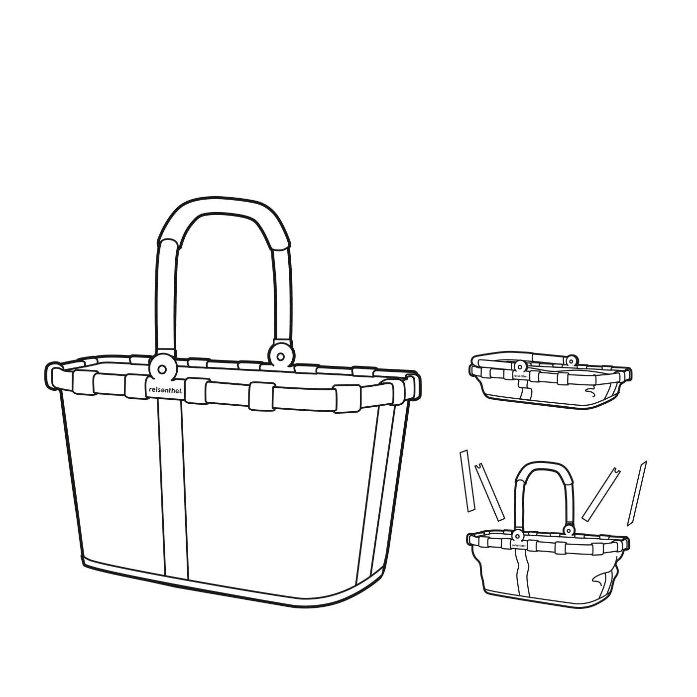 Reisenthel Shopping Carrybag XS Children's Shopping Basket 33 cm - Frame Twist Sky Rose
