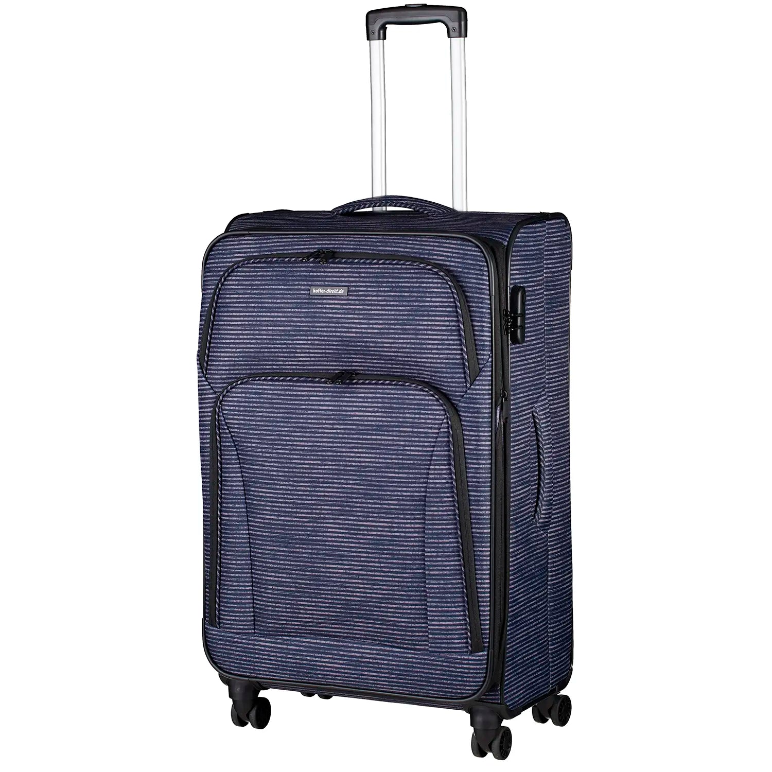 koffer-direkt.de Two Travel II 4-Rollen-Trolley 79 cm - Blue Stripe