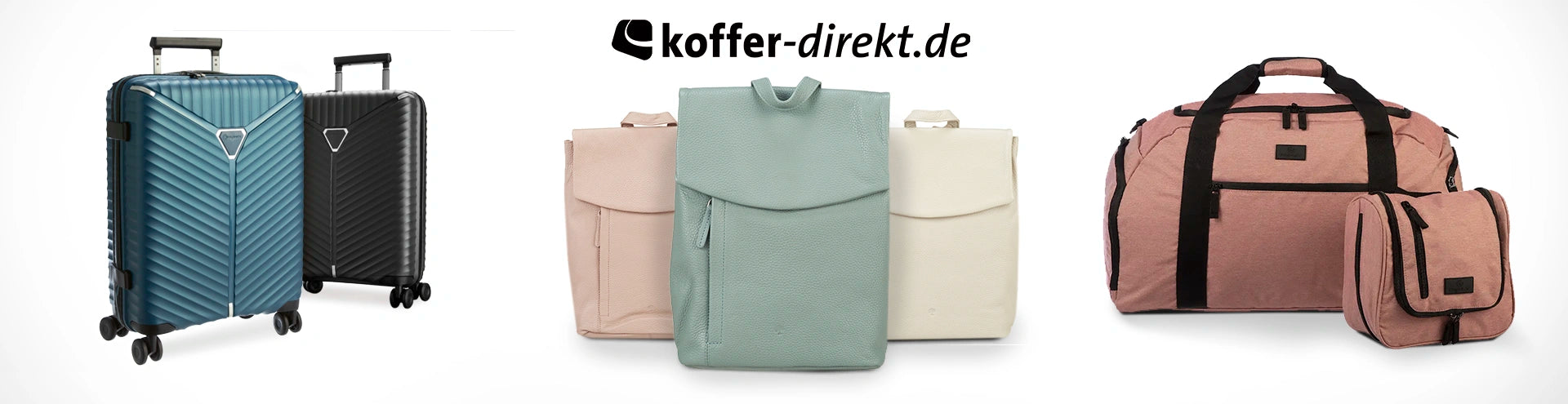 Hier alle koffer-direkt.de Trolleys, Taschen und Rucksäcke entdecken