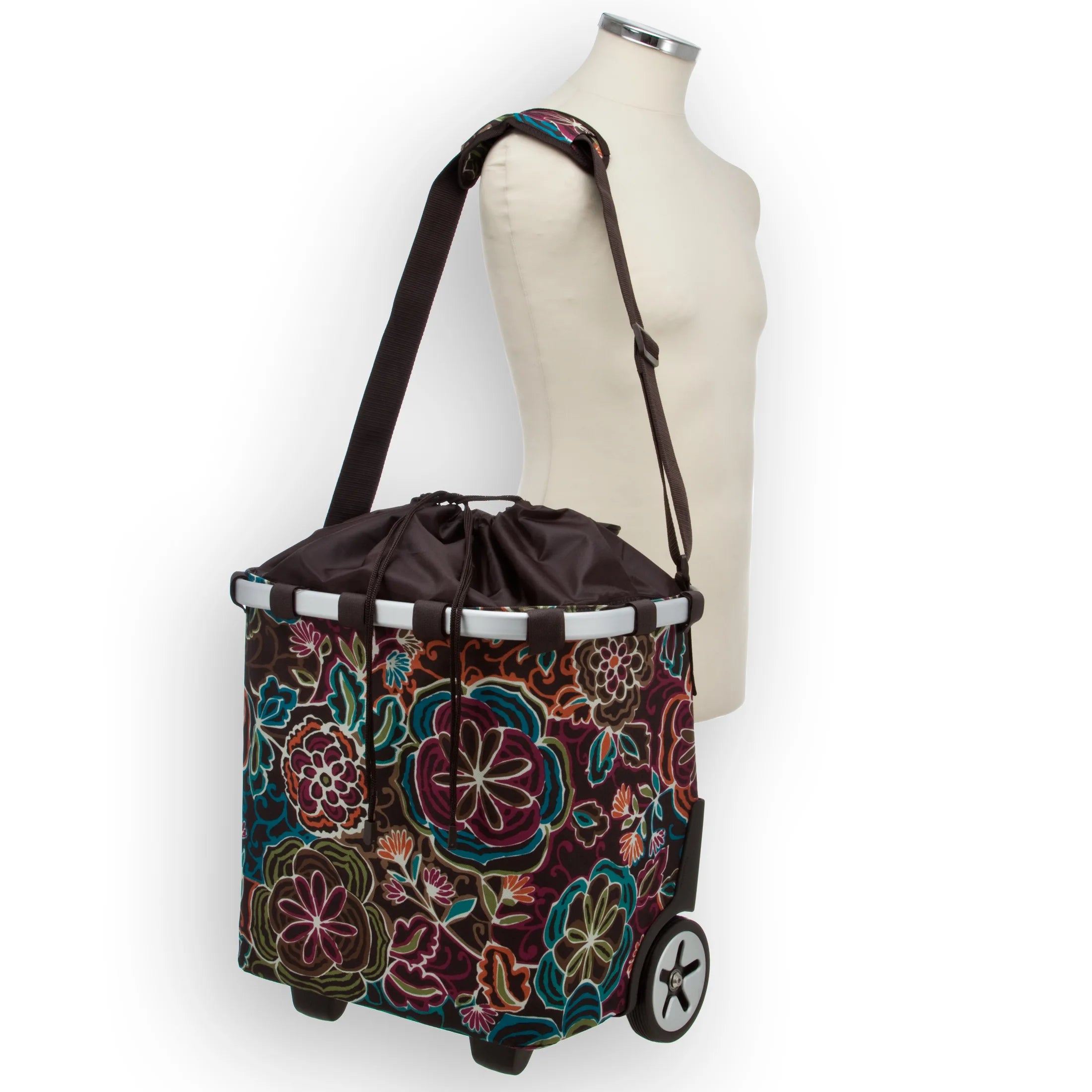 Reisenthel Shopping Carrycruiser shopping basket with wheels 48 cm - Herringbone Dark Blue