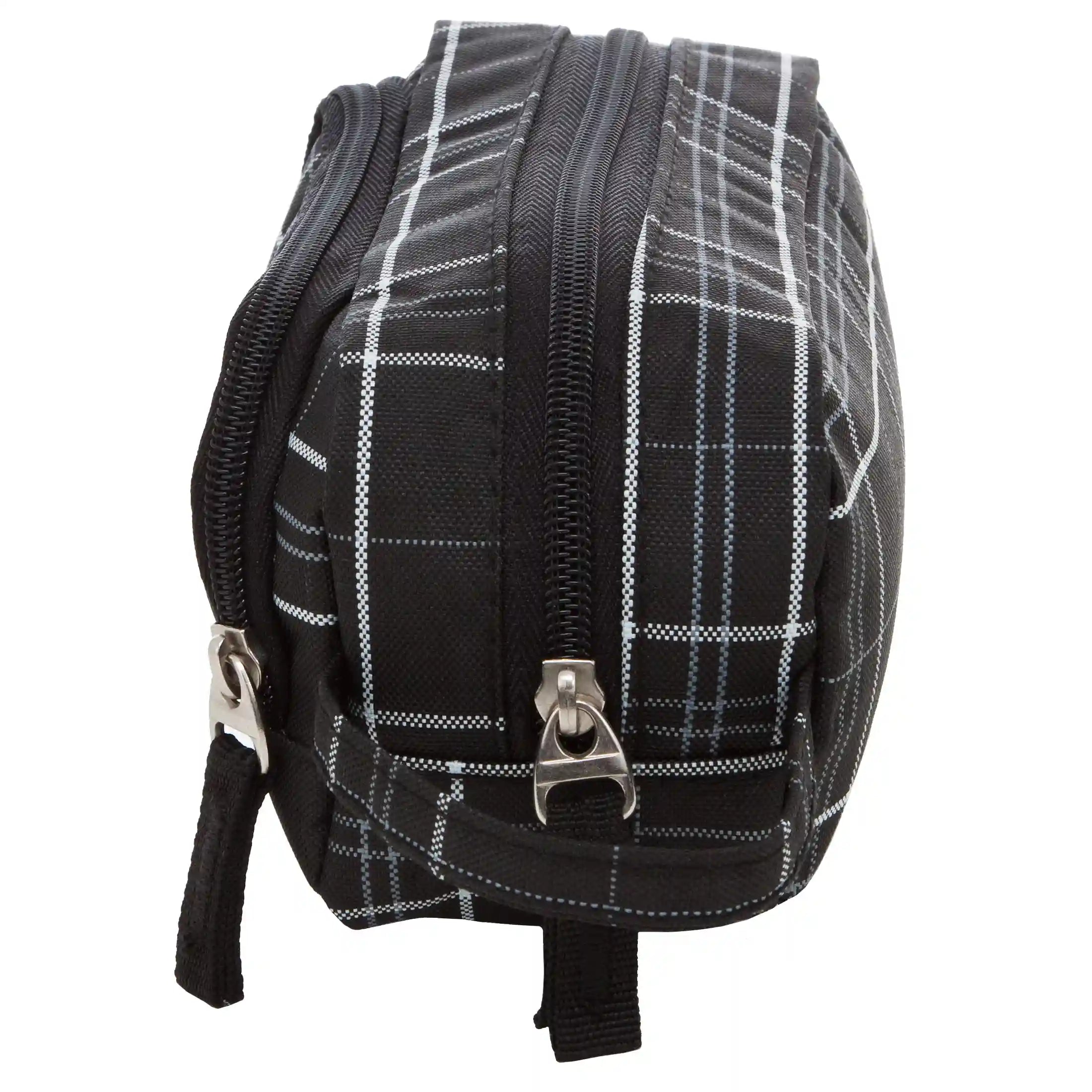 koffer-direkt.de Franky T1 pencil case 20 cm - black/blue/checkered